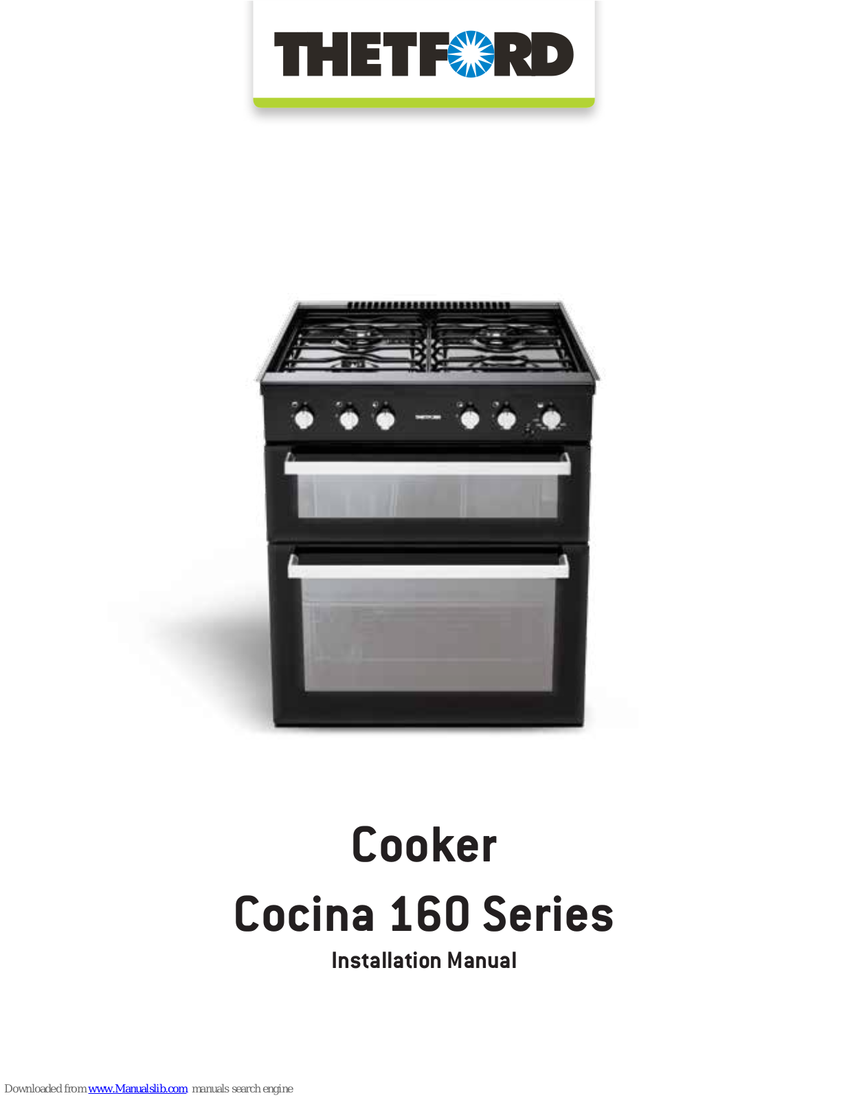 Thetford Cocina 160 Series Installation Manual