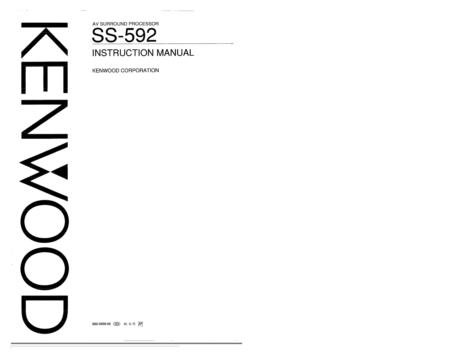 Kenwood SS-592 User Manual