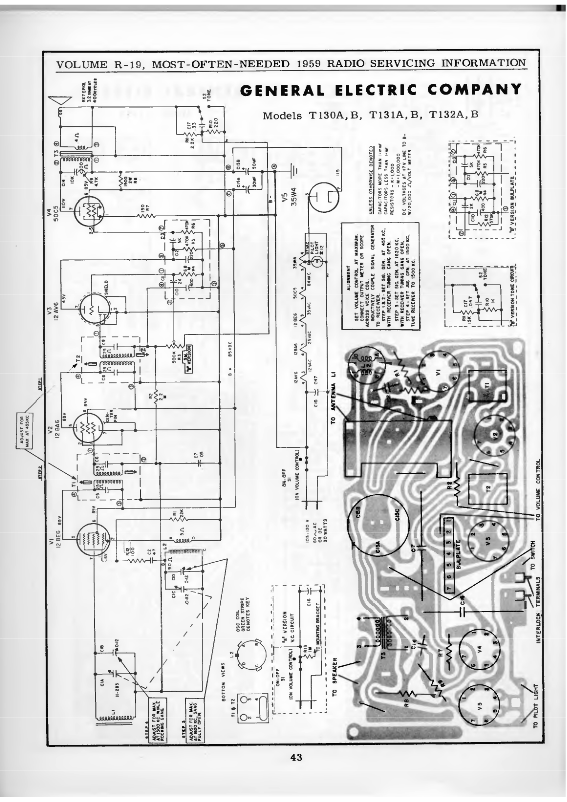 General T130A-B, T131A-B, T132A-B Schematic