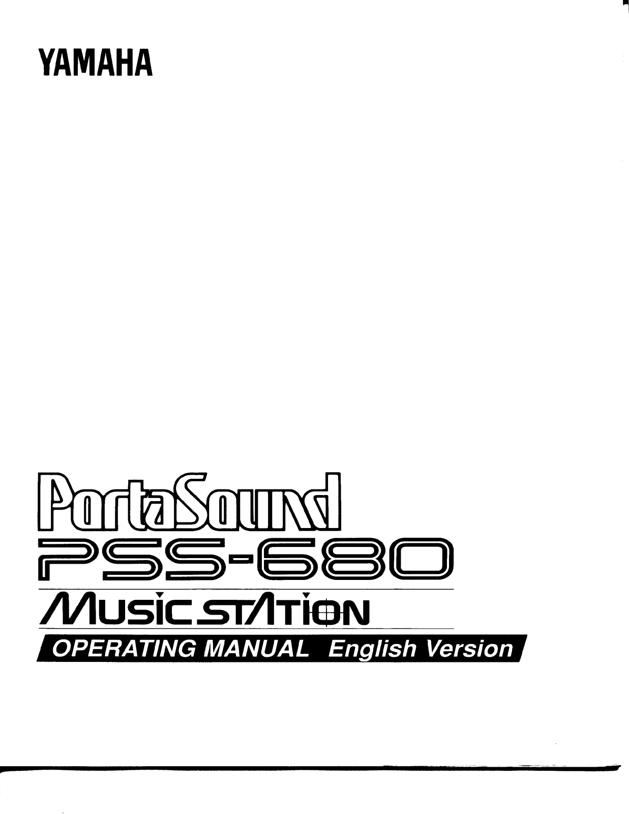 Yamaha PSS680, PSS680E User Manual