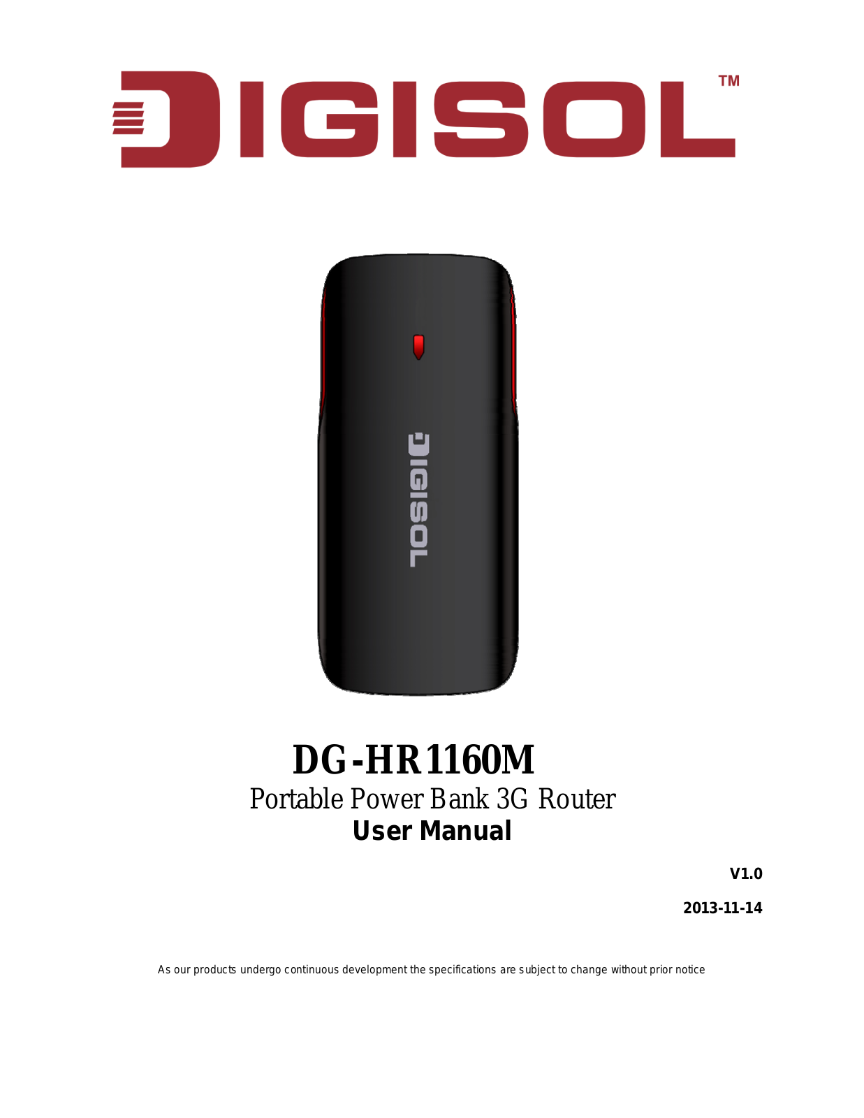 DIGISOL DG-HR1160M User Manual