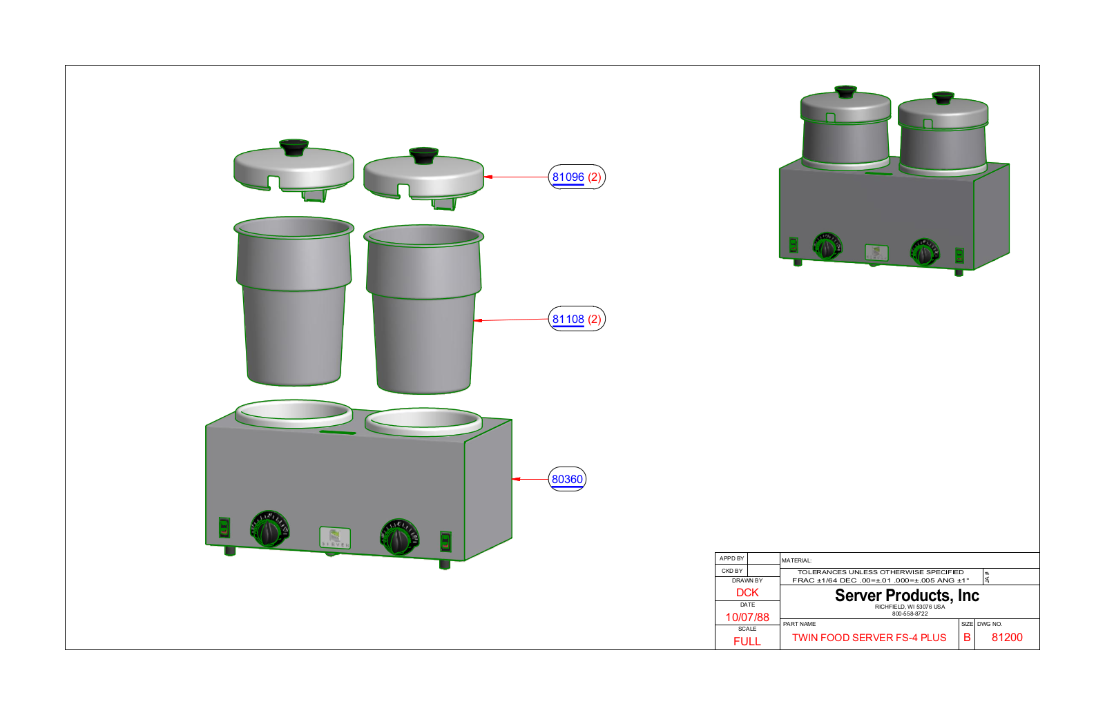 Server 81200 Parts Manual