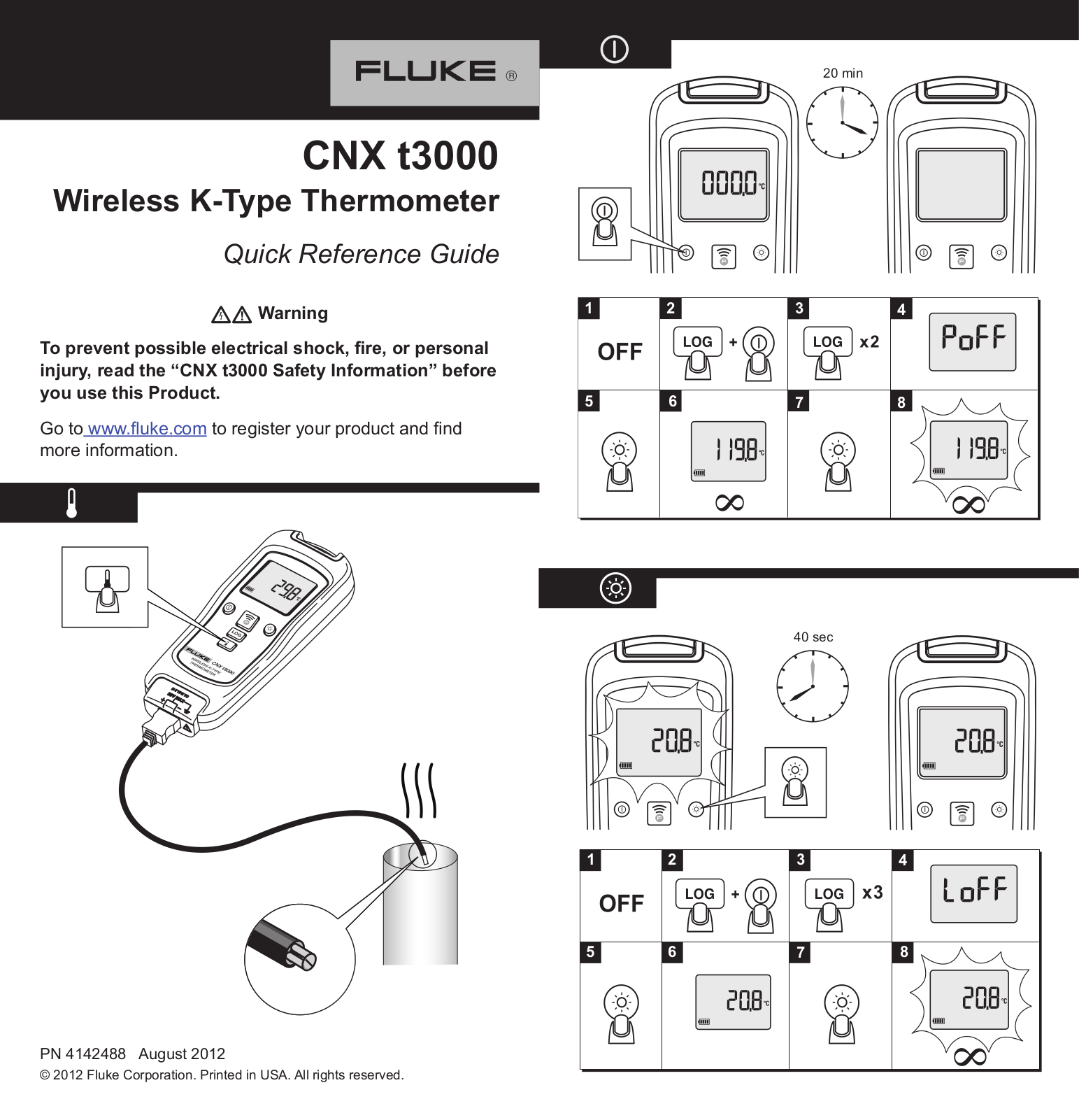 Fluke CNX t3000 Quick Start Guide