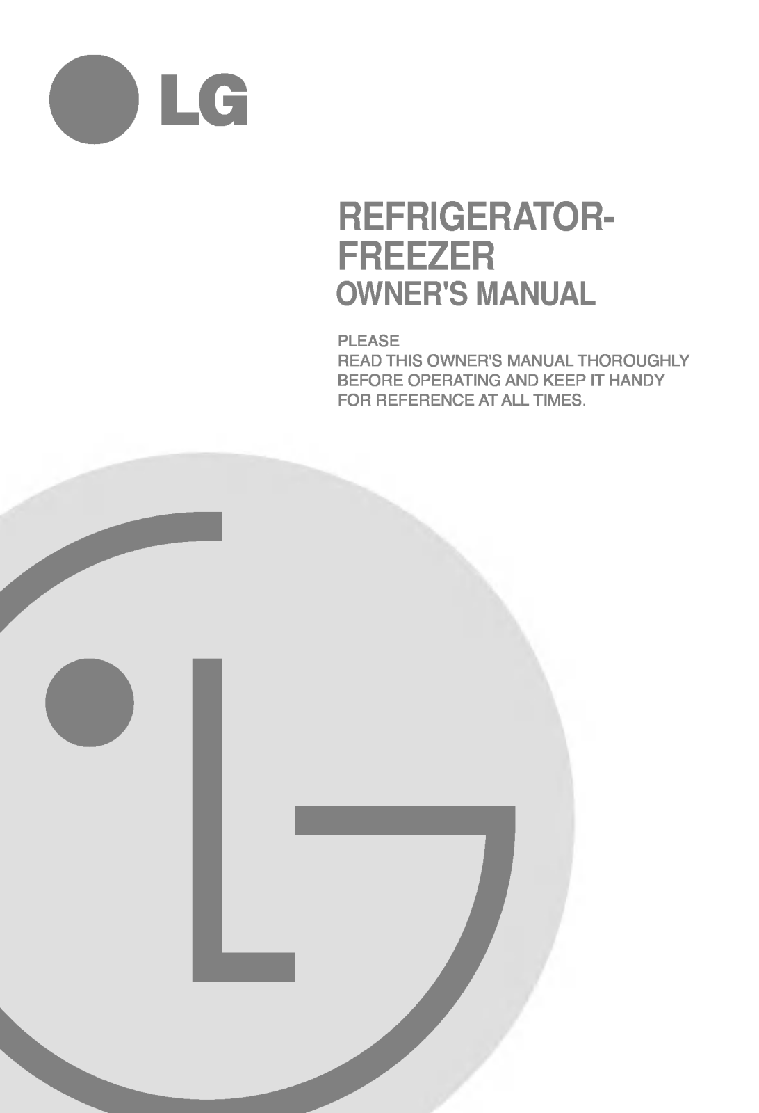 LG GR-S462GCA Owner’s Manual