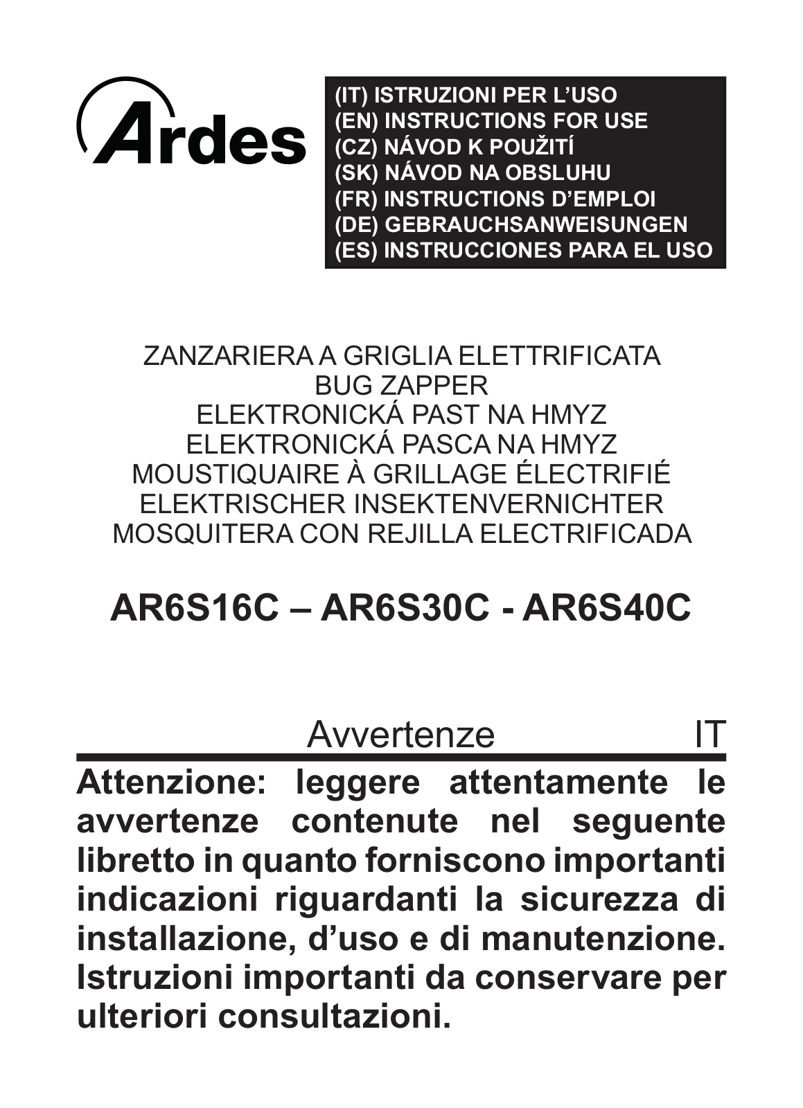 Ardes AR6S16C, AR6S30C User guide - ManualMachine.com
