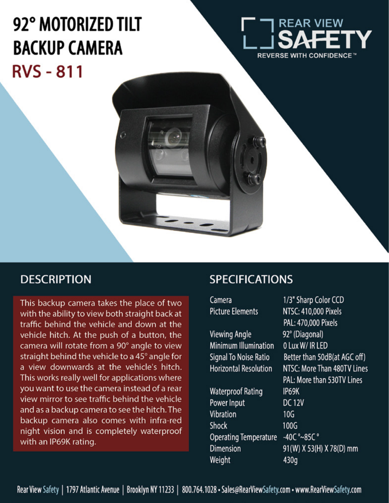 RVS Systems RVS-811, RVS-811-04, RVS-811-NC Specsheet