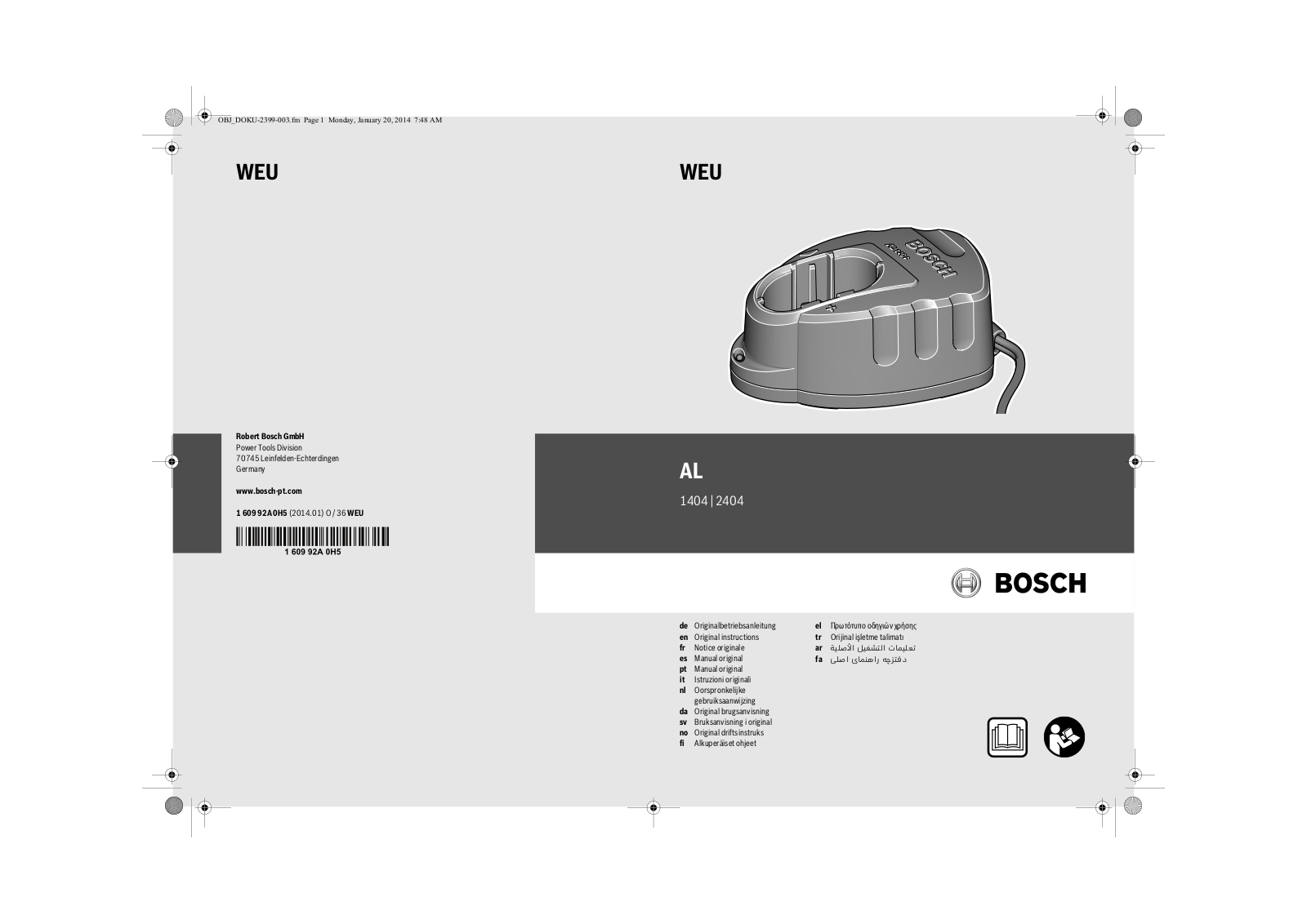 Bosch 1404, 2404 User Manual