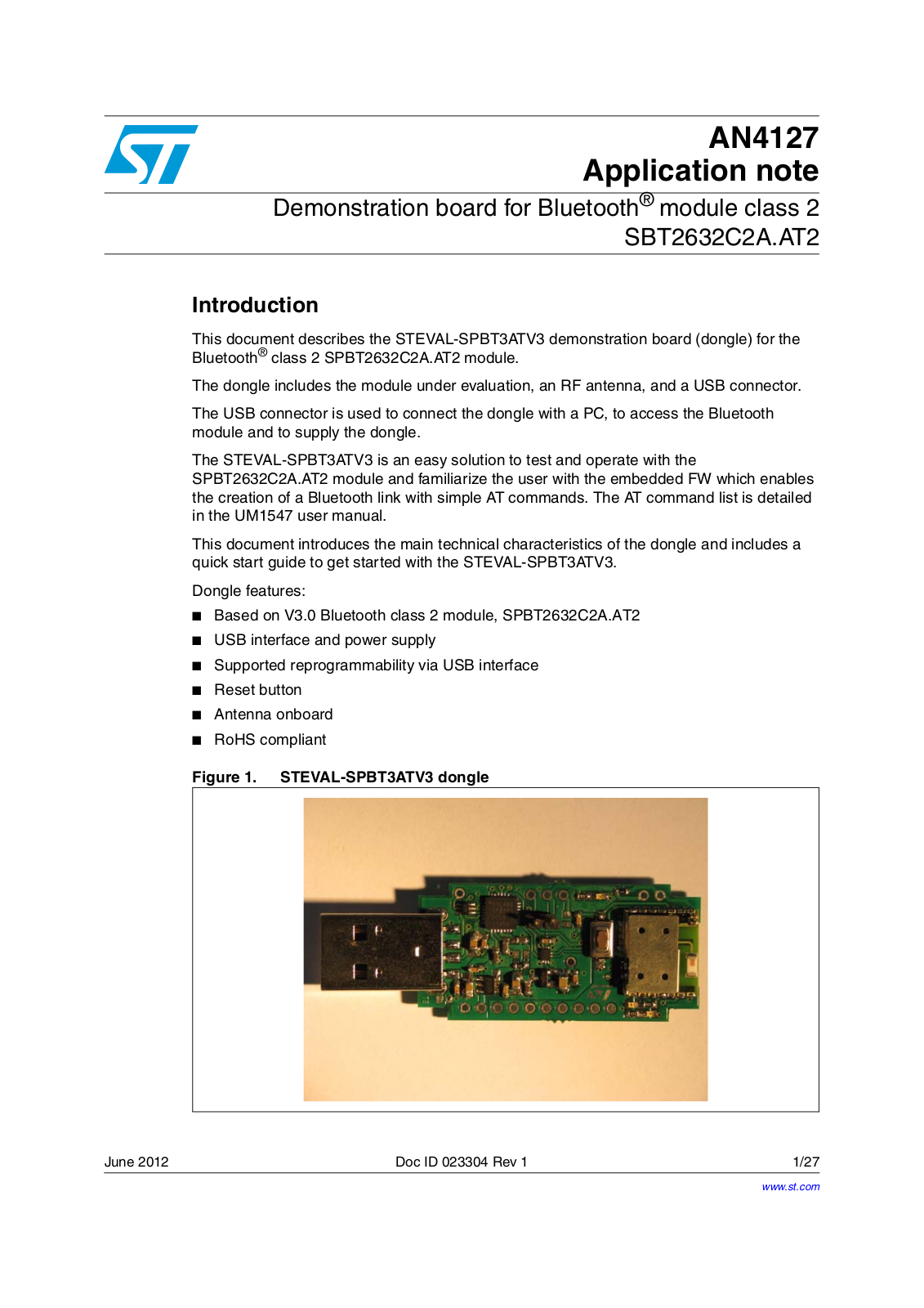 ST AN4127 Application note