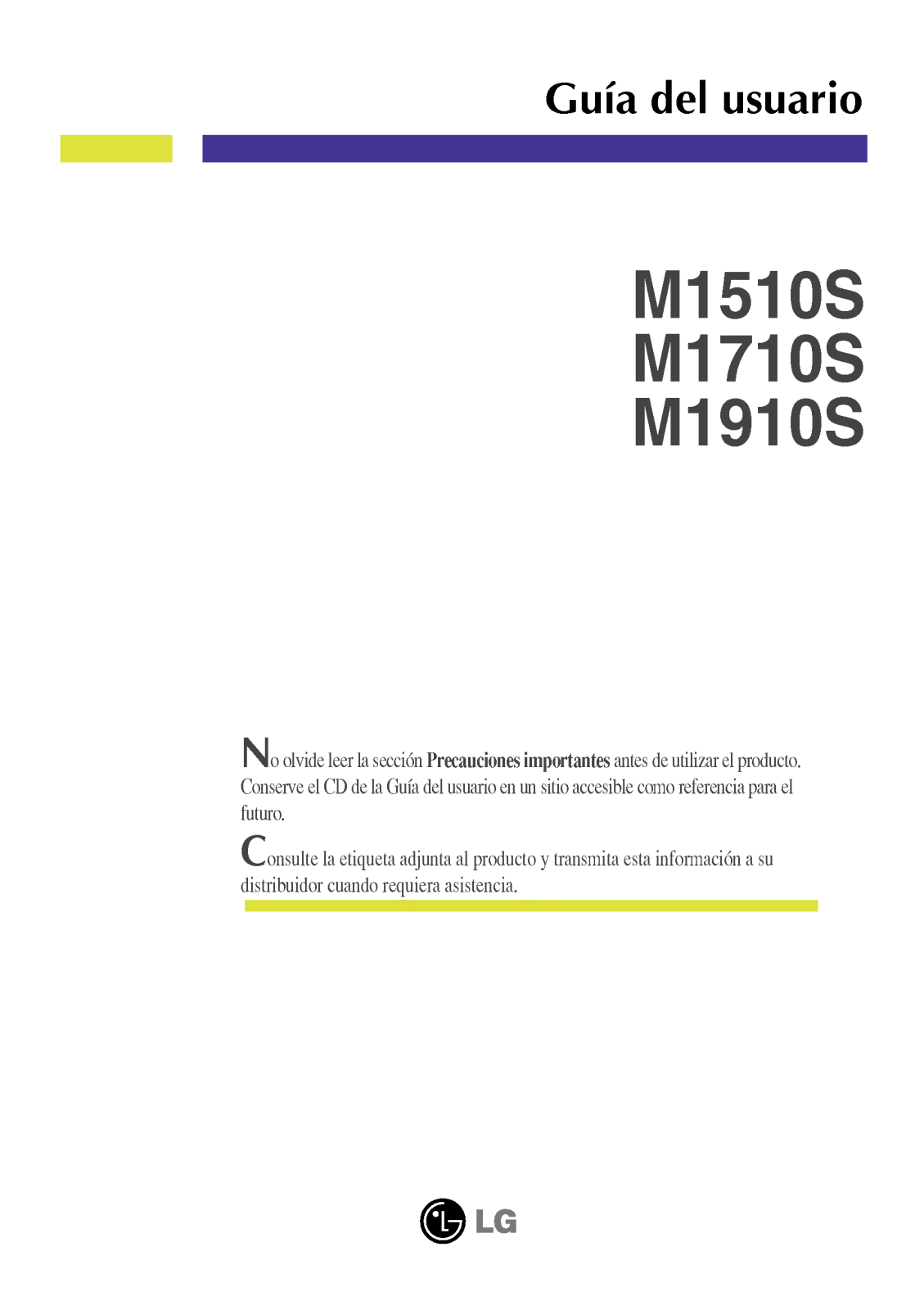 LG M1710S-BN User Manual