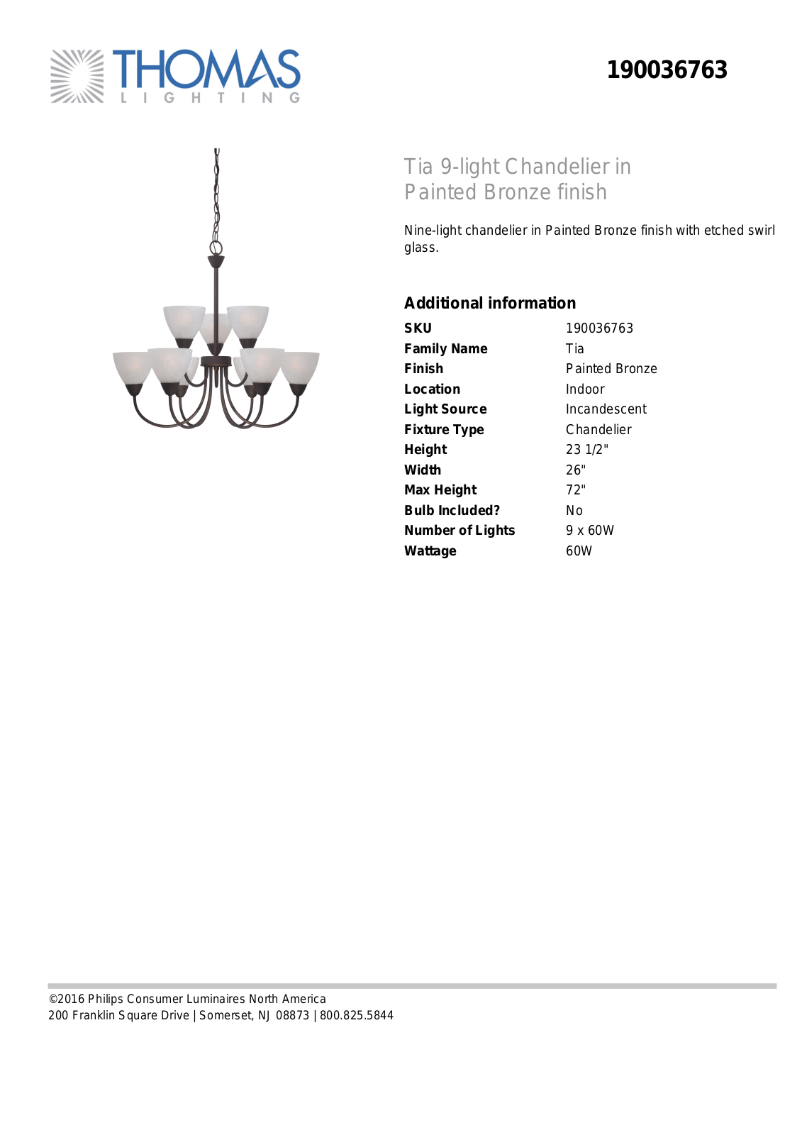 Thomas Lighting 190036COLOR User Manual - ManualMachine.com