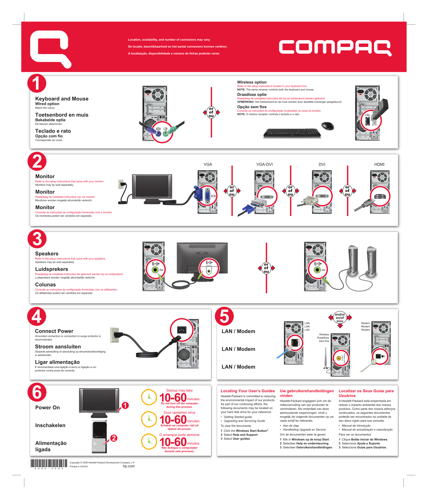 HP COMPAQ PRESARIO SR5605, COMPAQ PRESARIO SR5700, COMPAQ PRESARIO SR5400, COMPAQ PRESARIO SR5300, PAVILION SLIMLINE S3500 User Manual