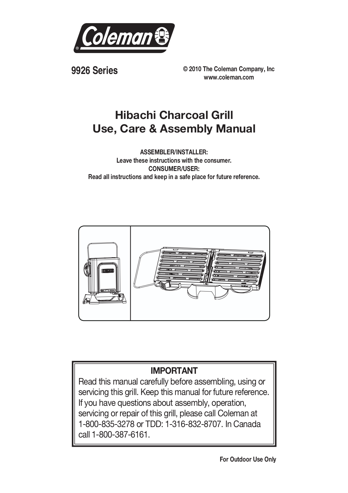 Coleman 2000006920 Owner's Manual