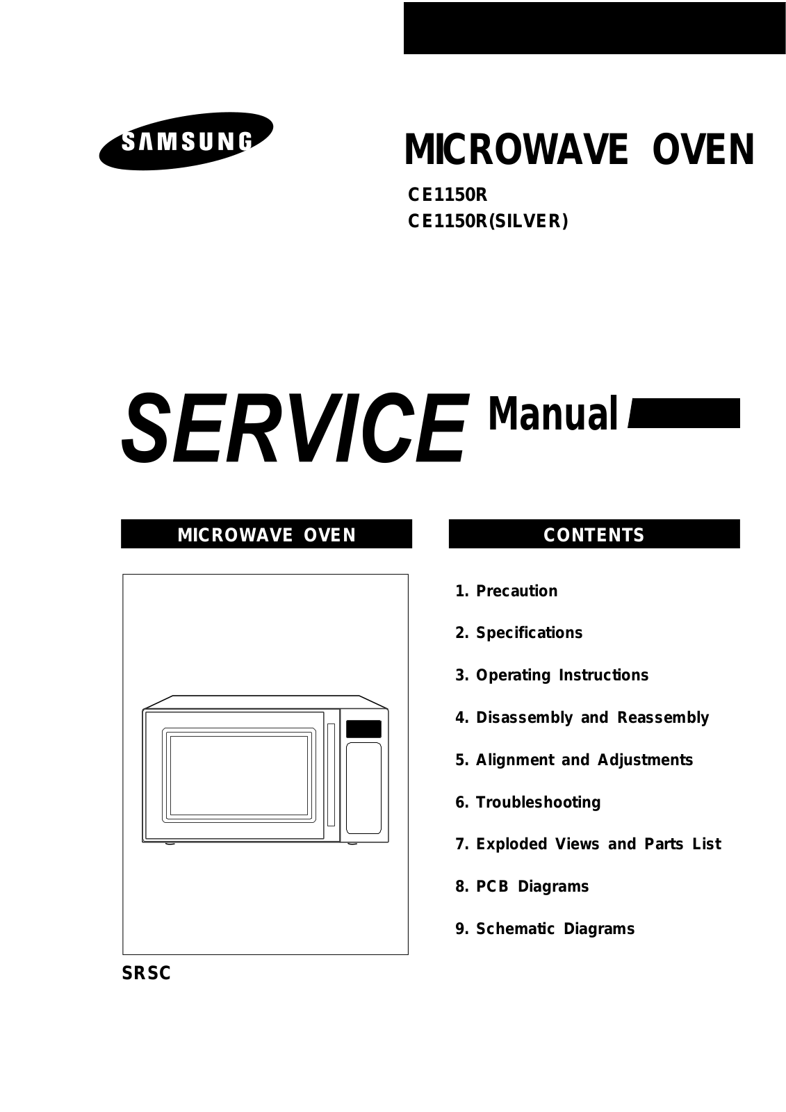 SAMSUNG CE1150R Service Manual COVER