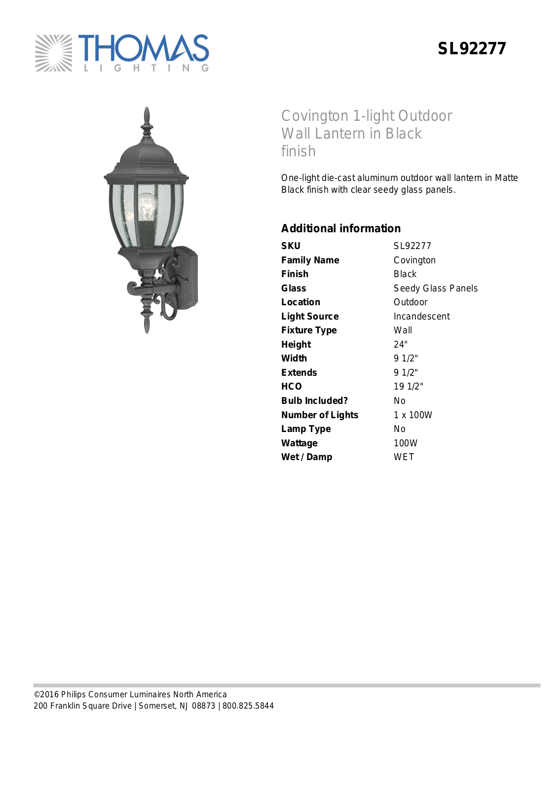 Thomas Lighting SL92277 User Manual - ManualMachine.com