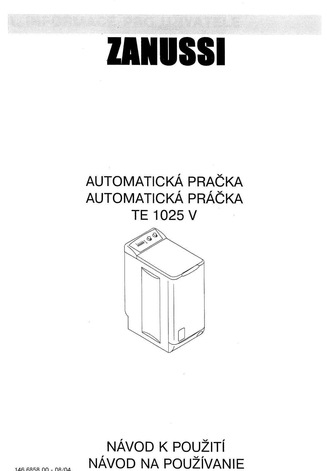 Zanussi TE 1025V User Manual