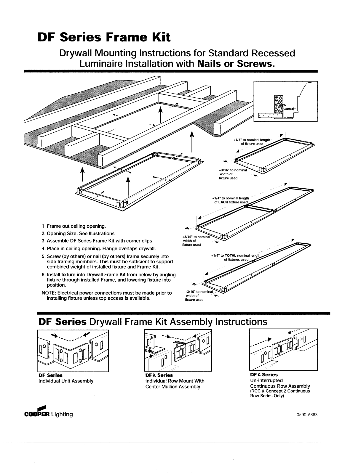 Cooper Lighting DF User Manual