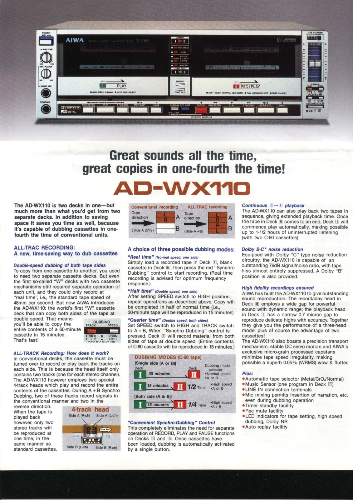 Aiwa ADWX-110 Brochure