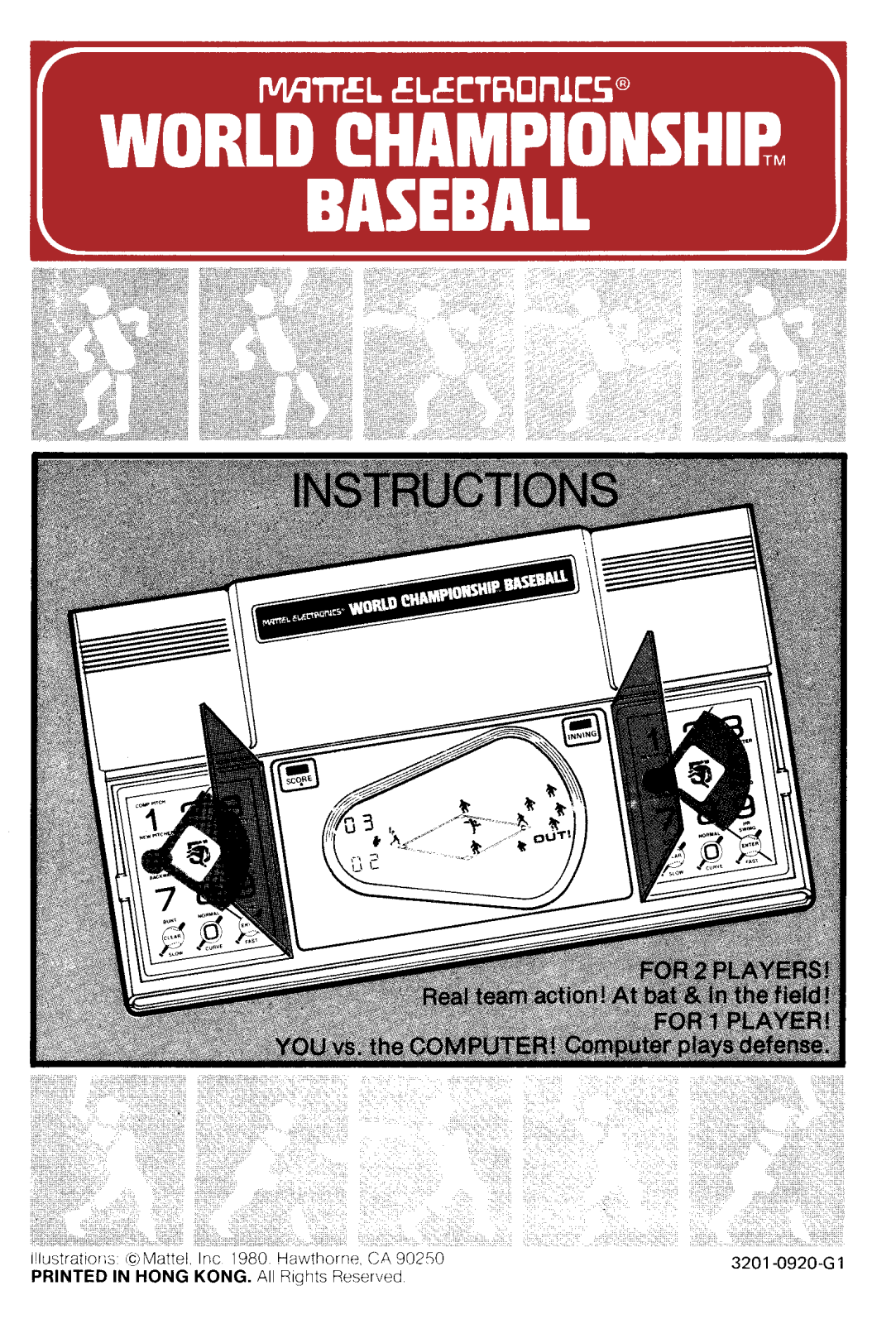 Mattel World Champ Baseball User Guide