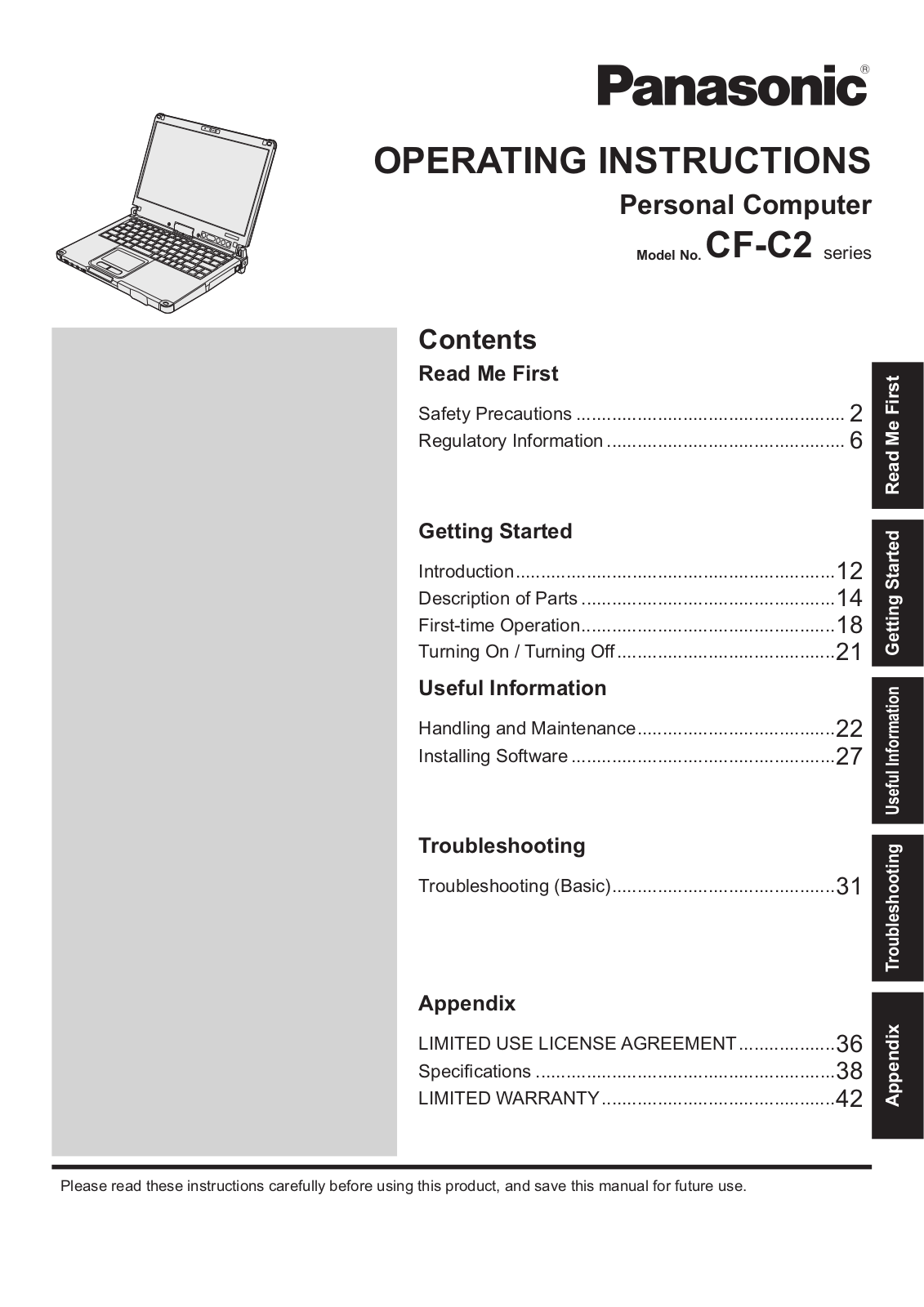 Panasonic 9TGWW13B, 9TGWL13A User Manual