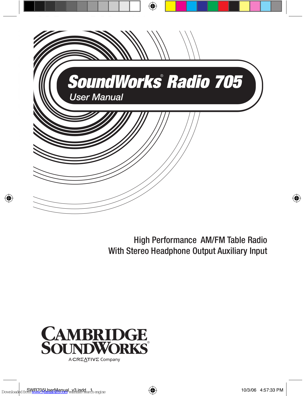 Cambridge SoundWorks SoundWorks Radio 705 User Manual