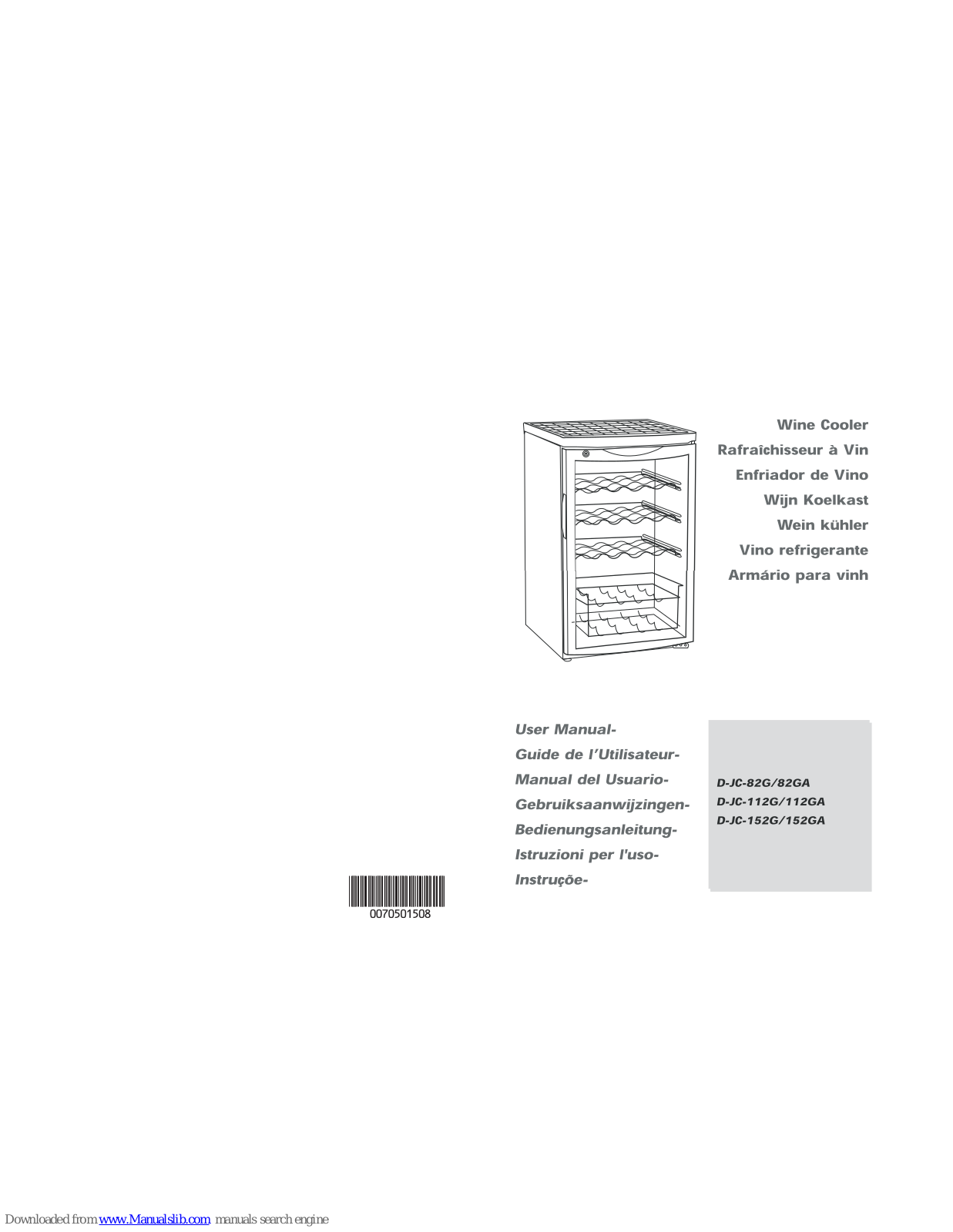 Haier JC-112G, JC-112GA, JC-152G, JC-152GA, JC-82G User Manual