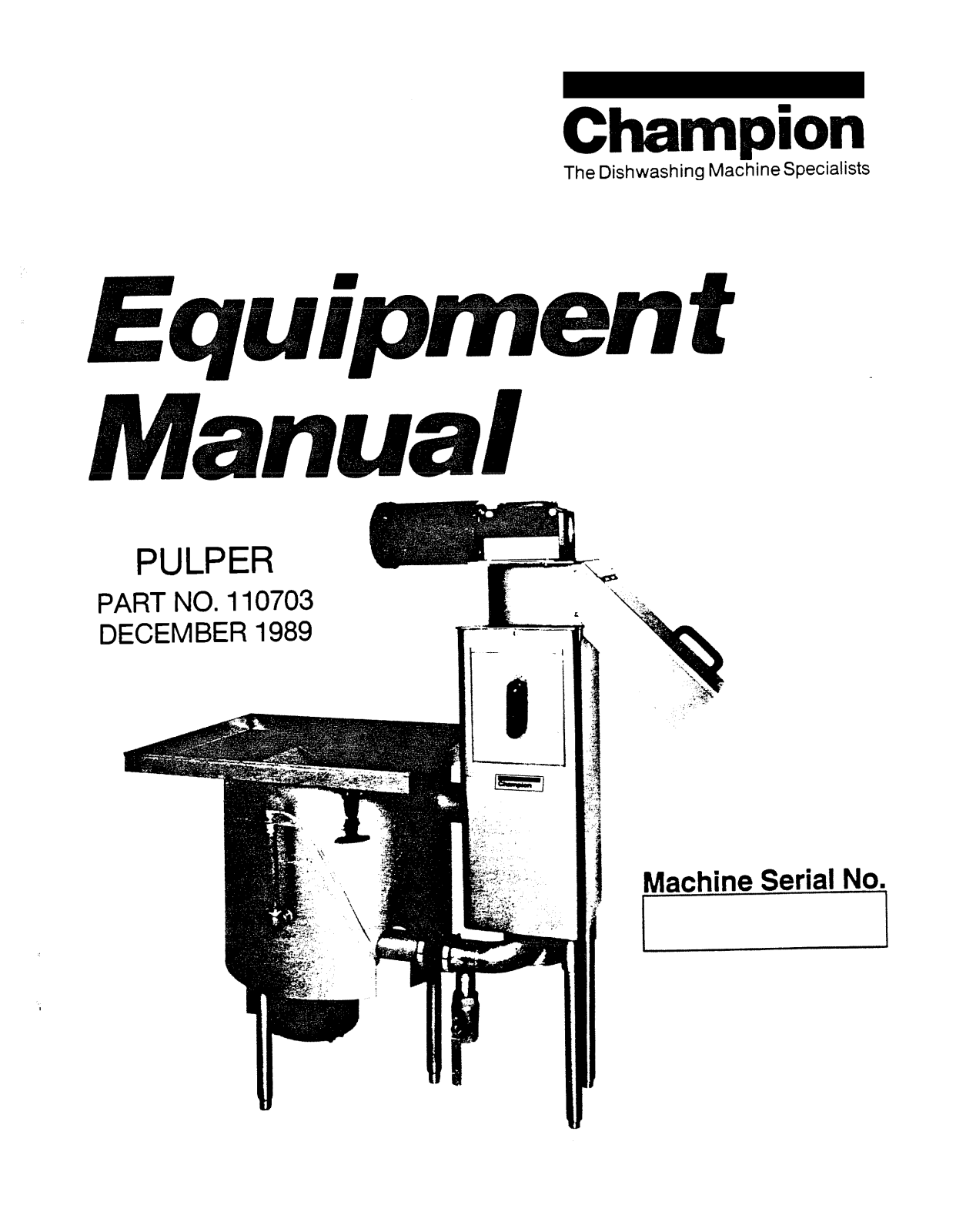 Champion P-5 Installation Manual