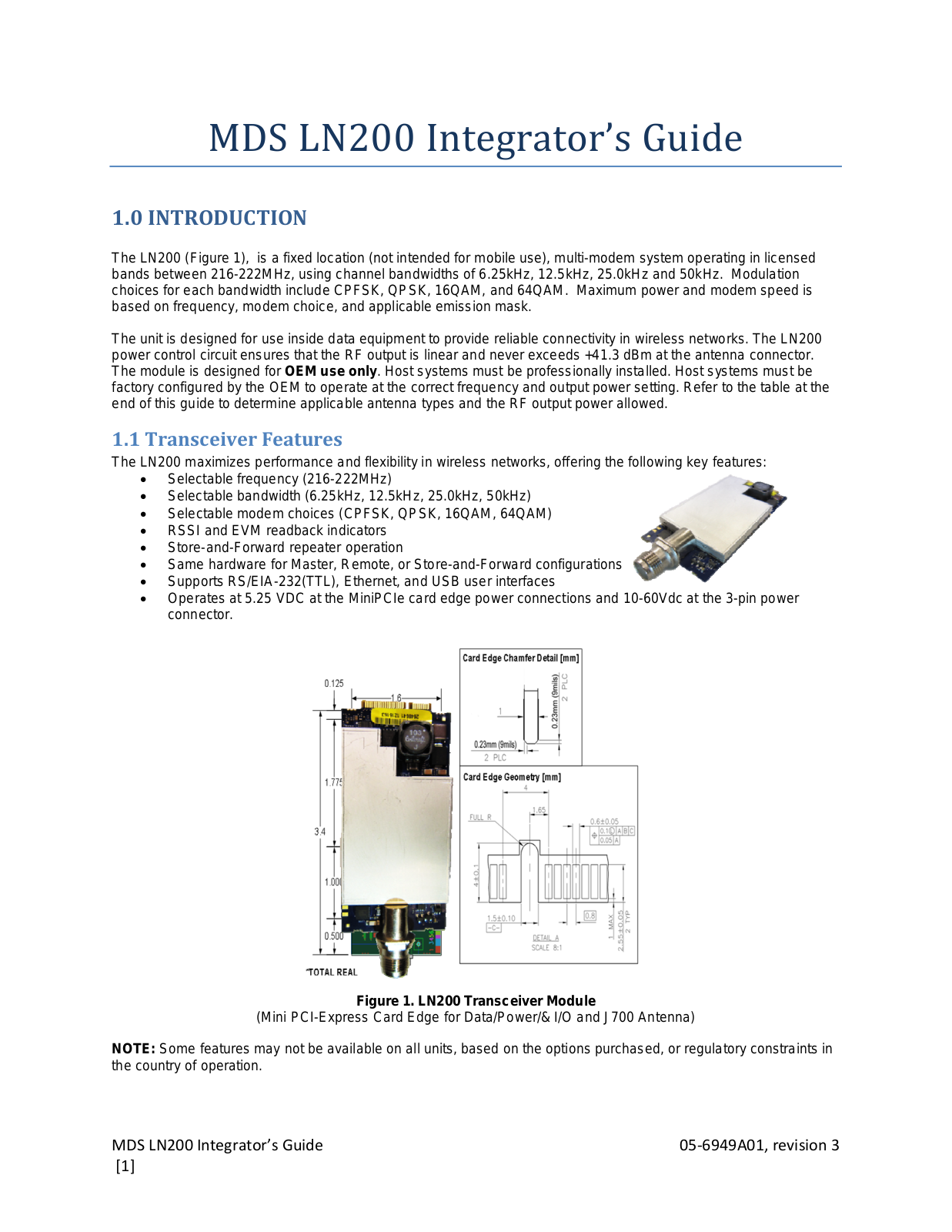 GE MDS DS-LN200 Users Manual