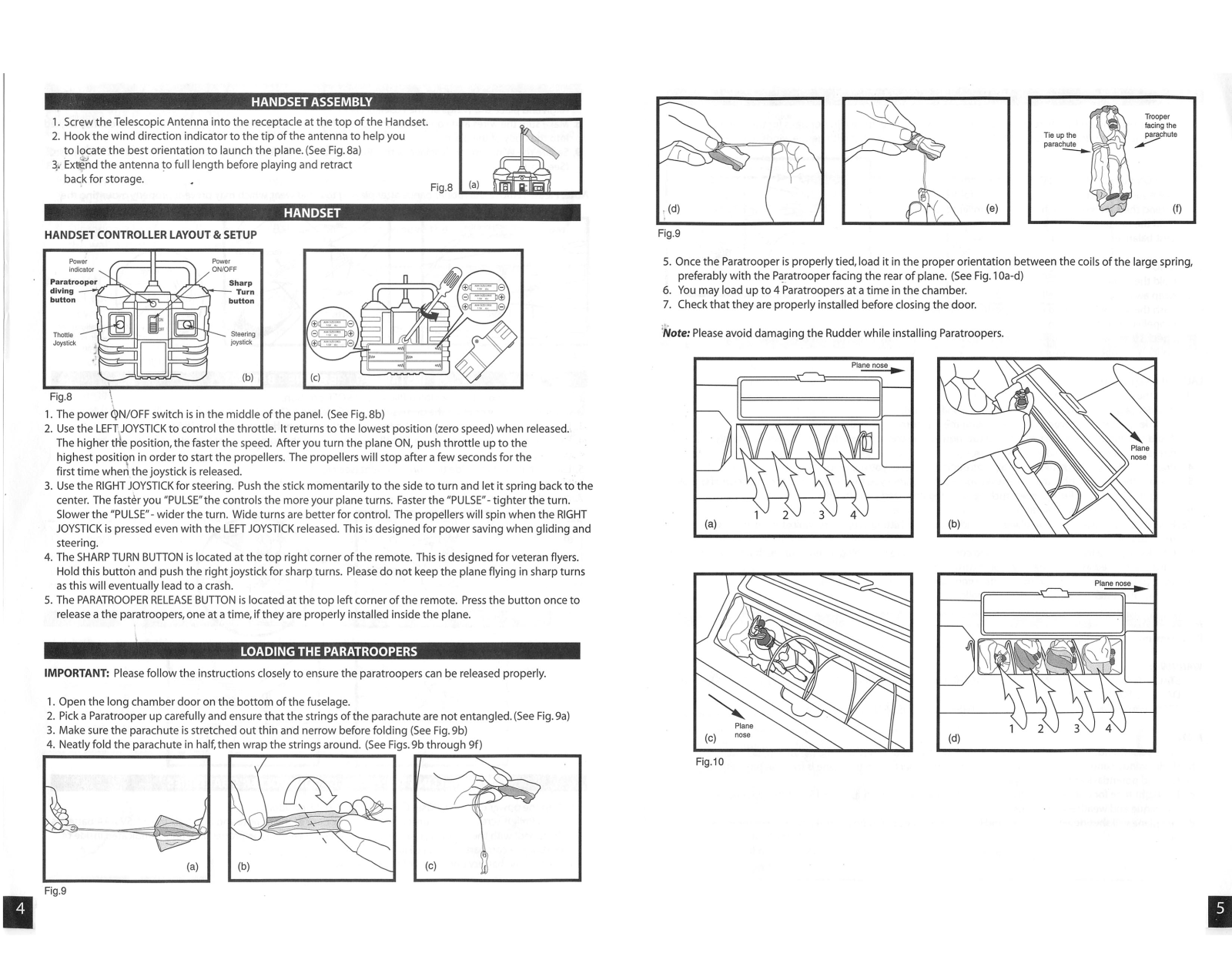 Mga Entertainment SKYDIVER RC 4 5 User Manual