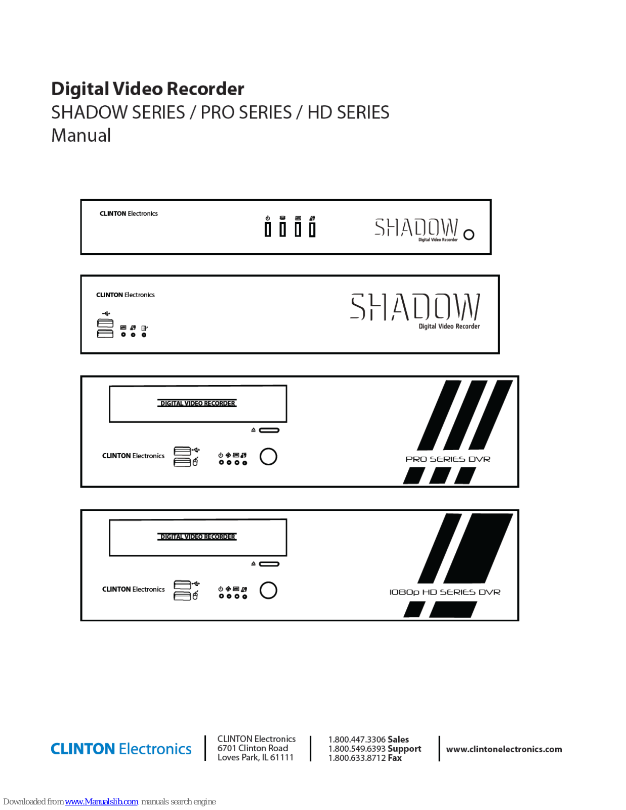 Clinton Electronics CE-HDVR4, CE-R16S, CE-DV800, CE-R8S, CE-R4S User Manual