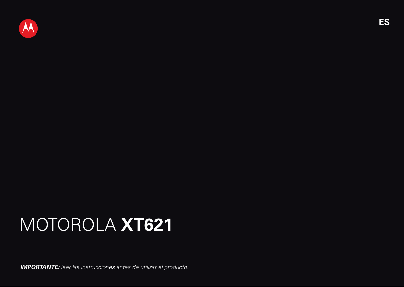 Motorola XT-621 Instruction Manual