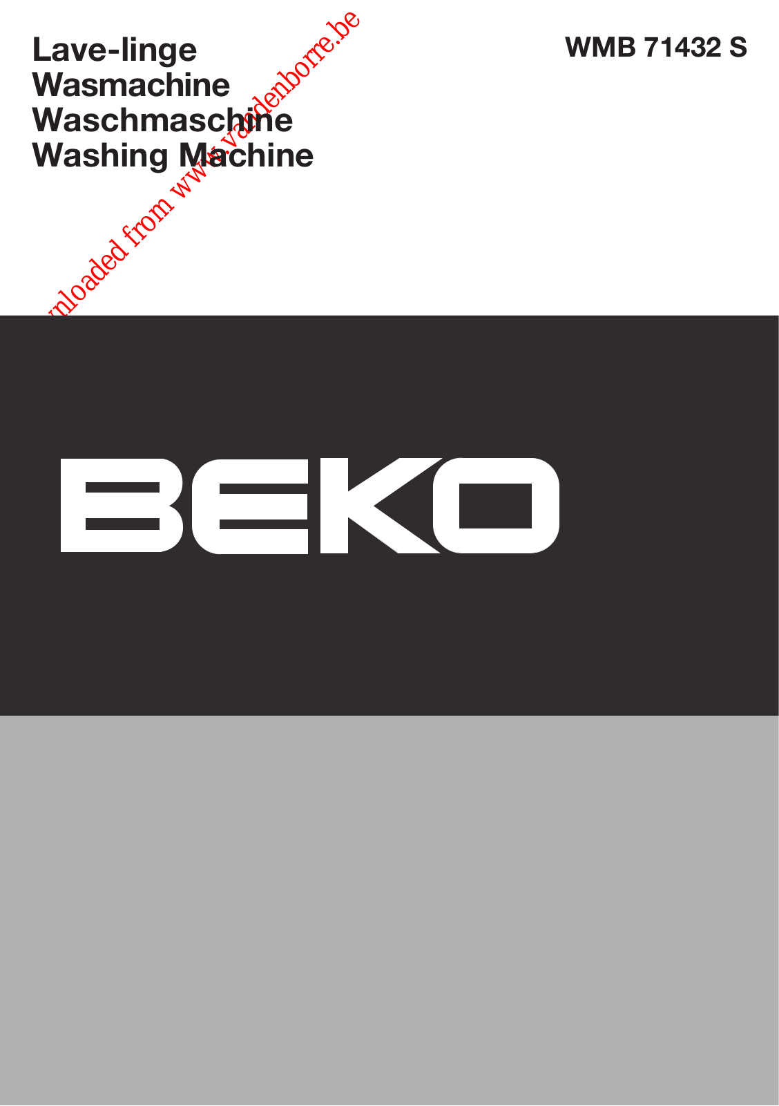 BEKO WMB71432 User Manual