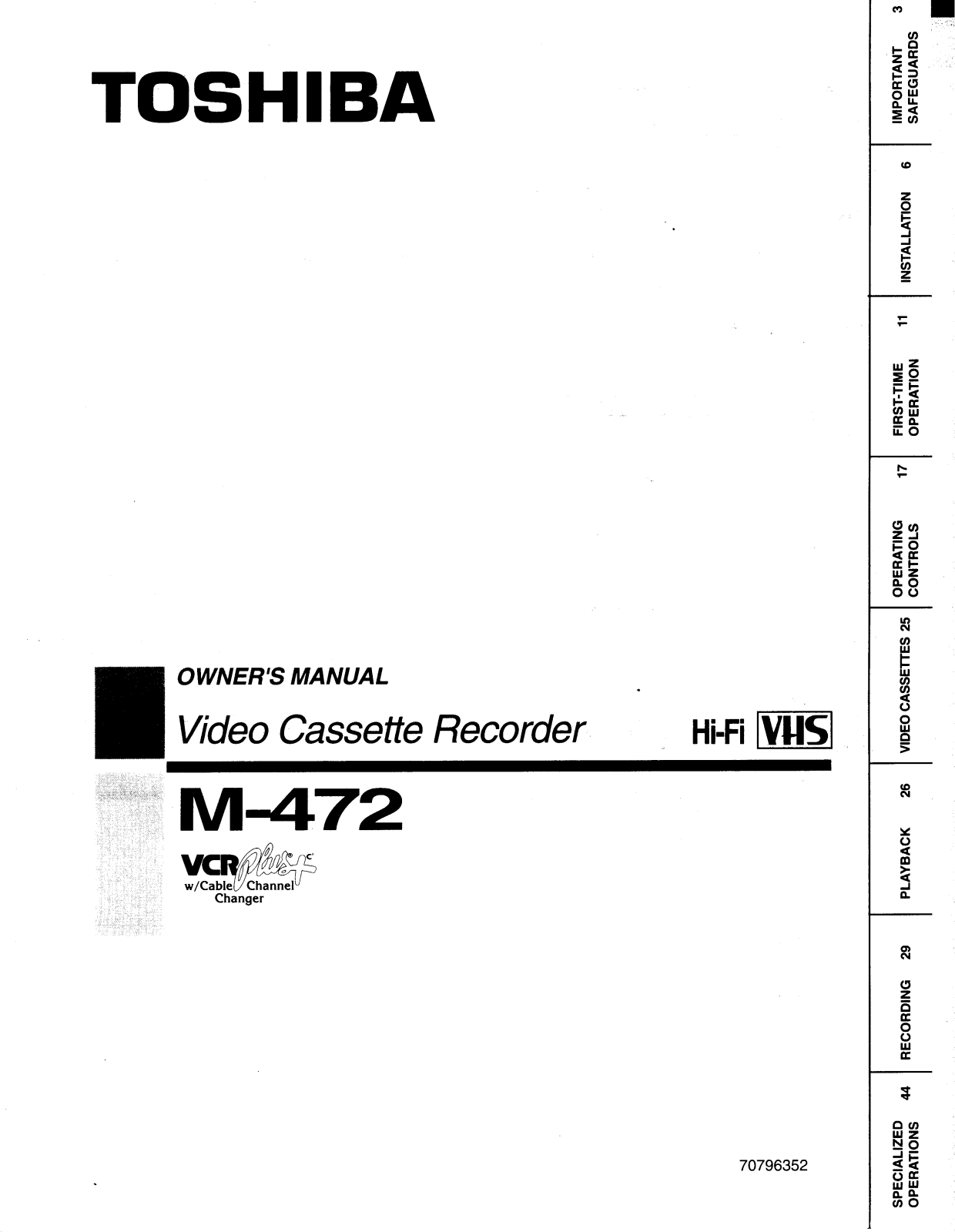 Toshiba M472 User Manual