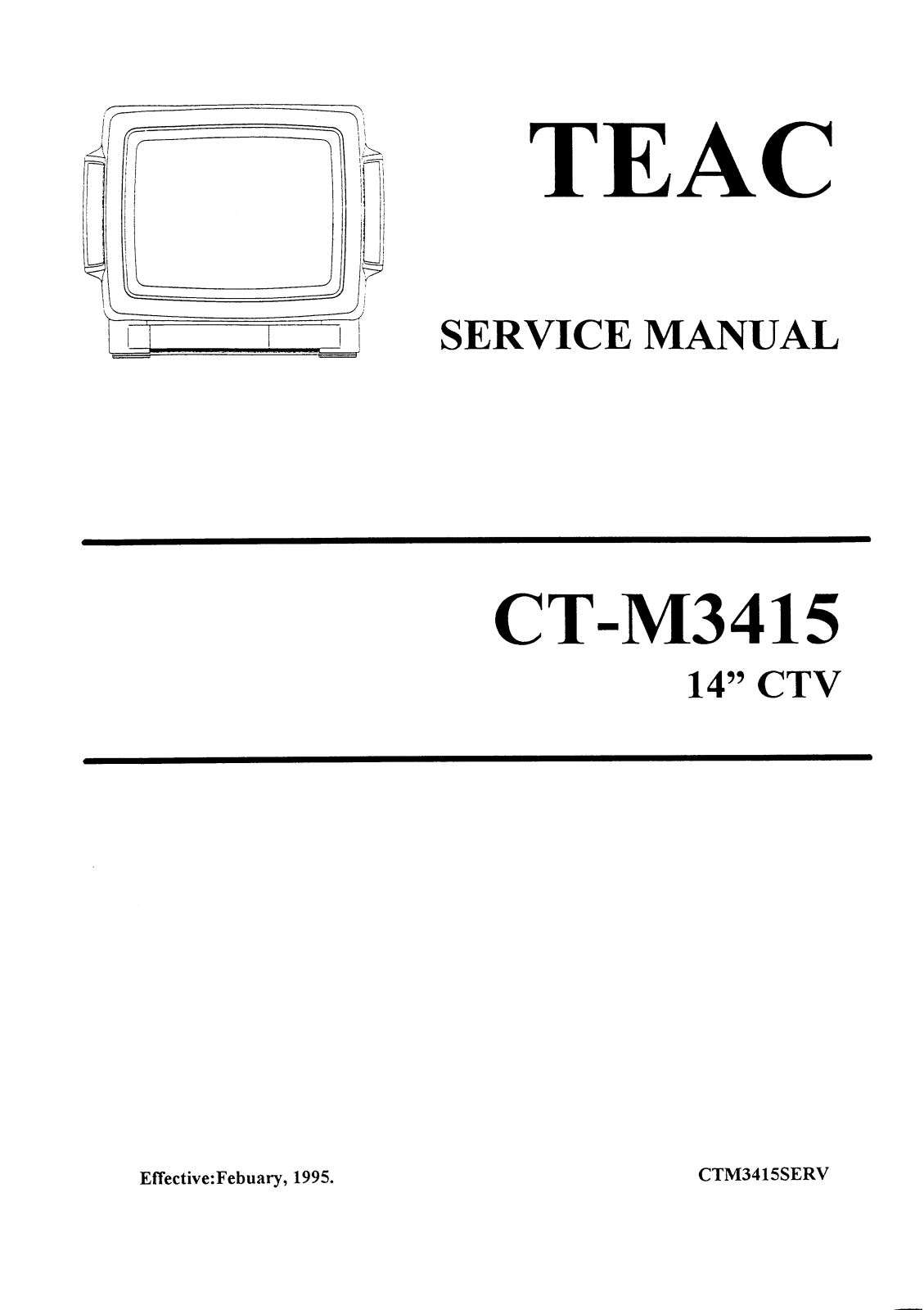 TEAC CTM-3415 Service manual