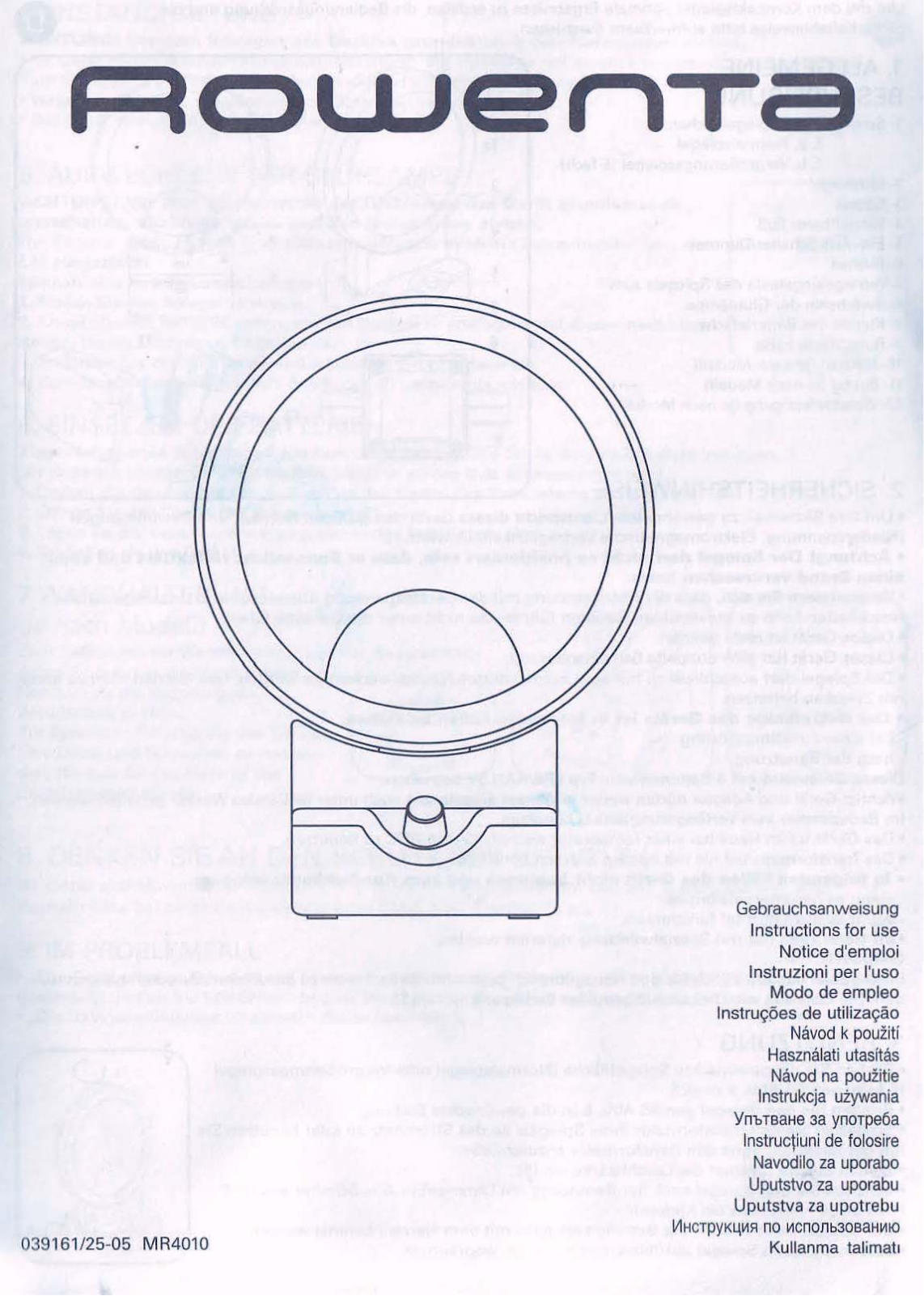 Rowenta MR4010 User Manual