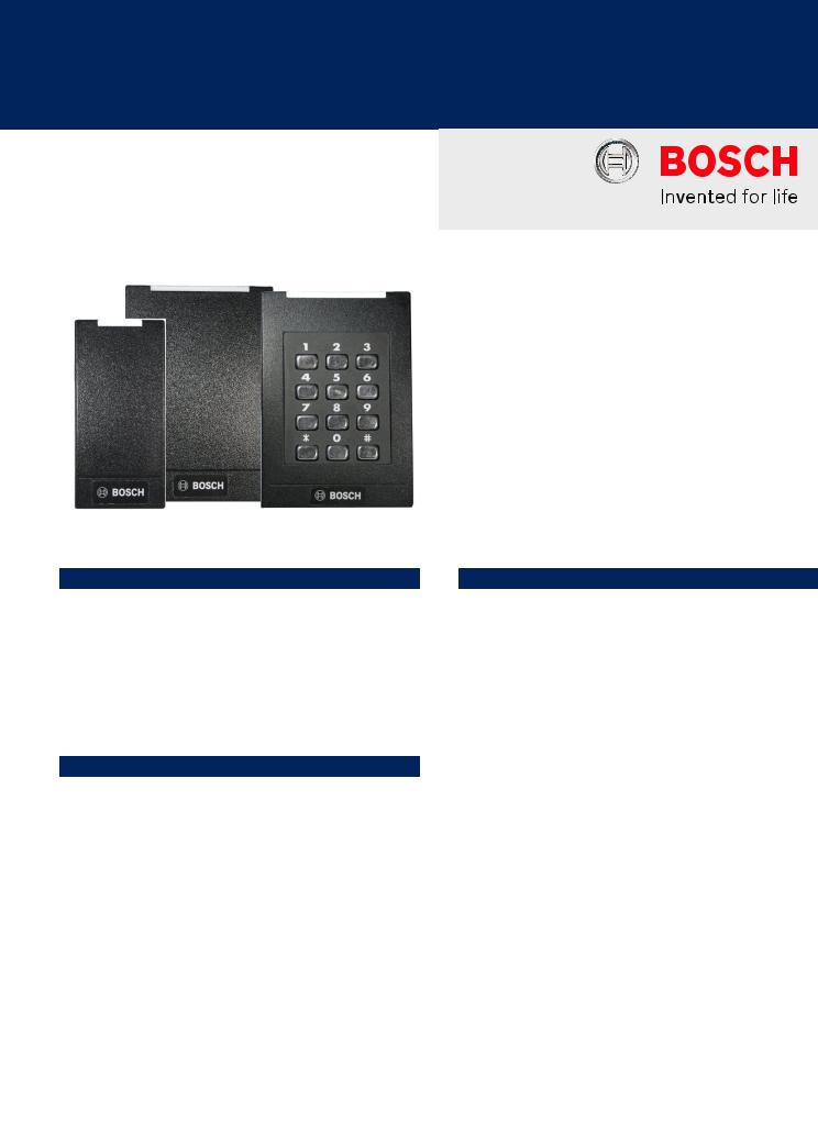 Bosch ARD-SER10-WI, ARD-SER40-WI, ARD-SERK40-W1 Specsheet