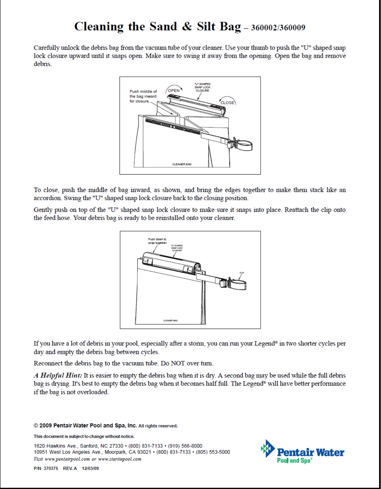 Sta-Rite 360009 User Manual