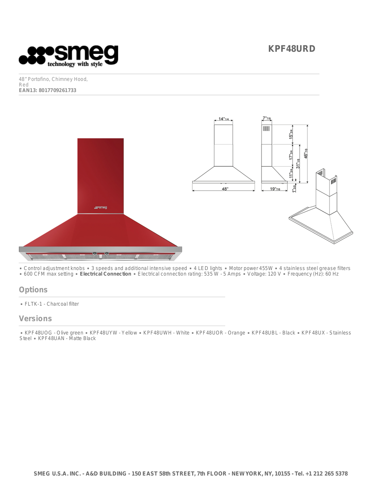 Smeg KPF48URD User Manual