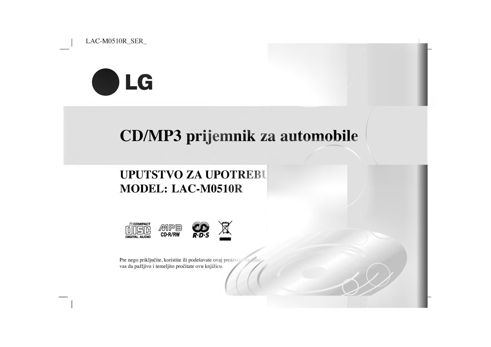 LG LAC-M0510R Owner's Manual