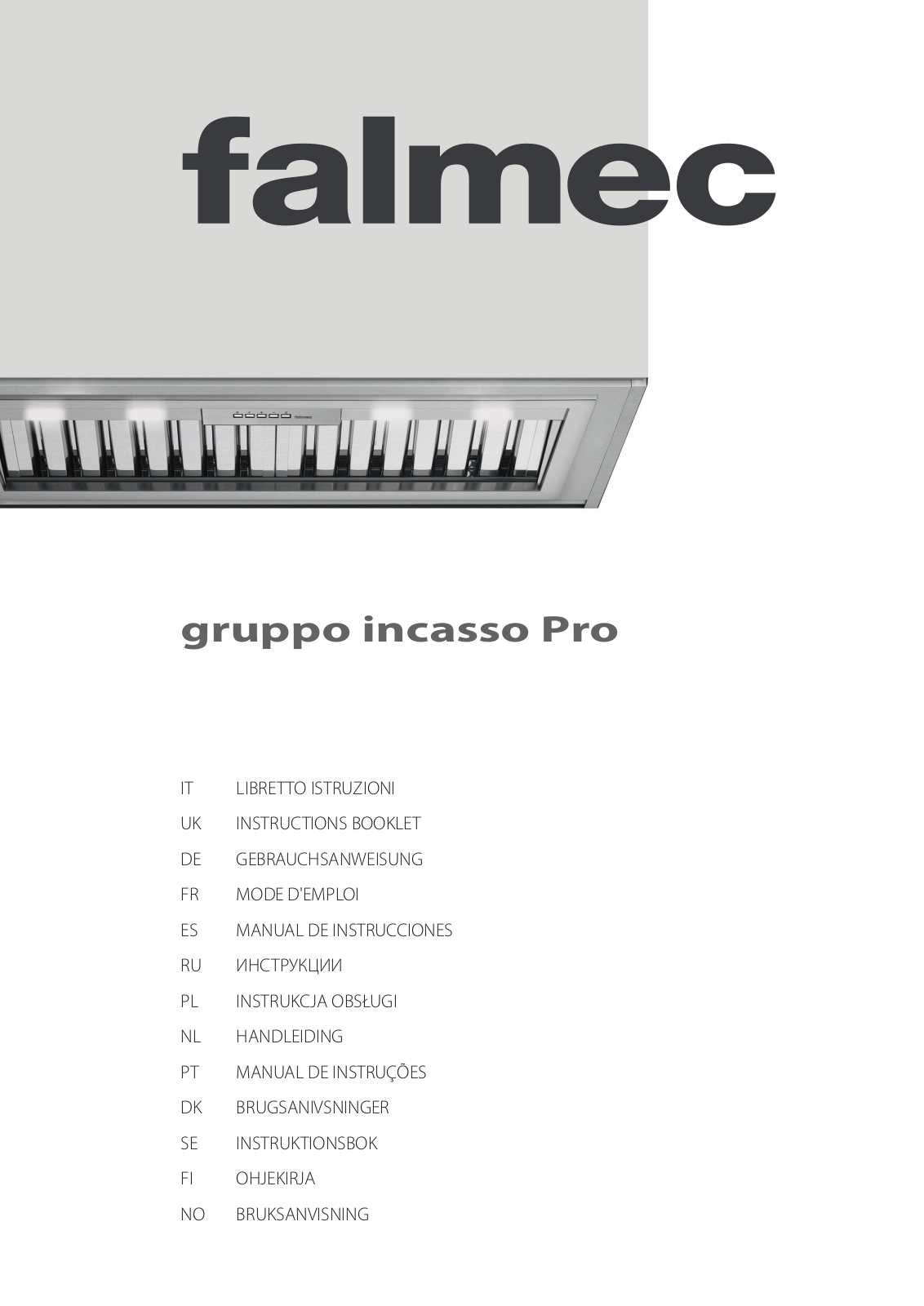 Falmec Gruppo Incasso PRO User Manual