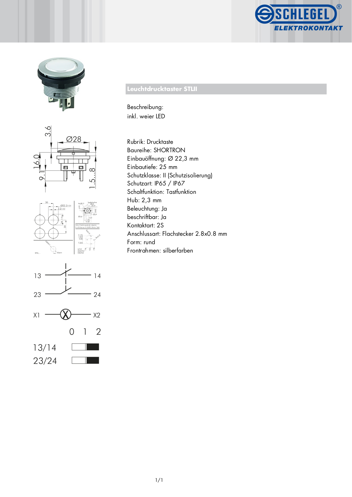 SCHLEGEL STL2 Datasheet - ManualMachine.com