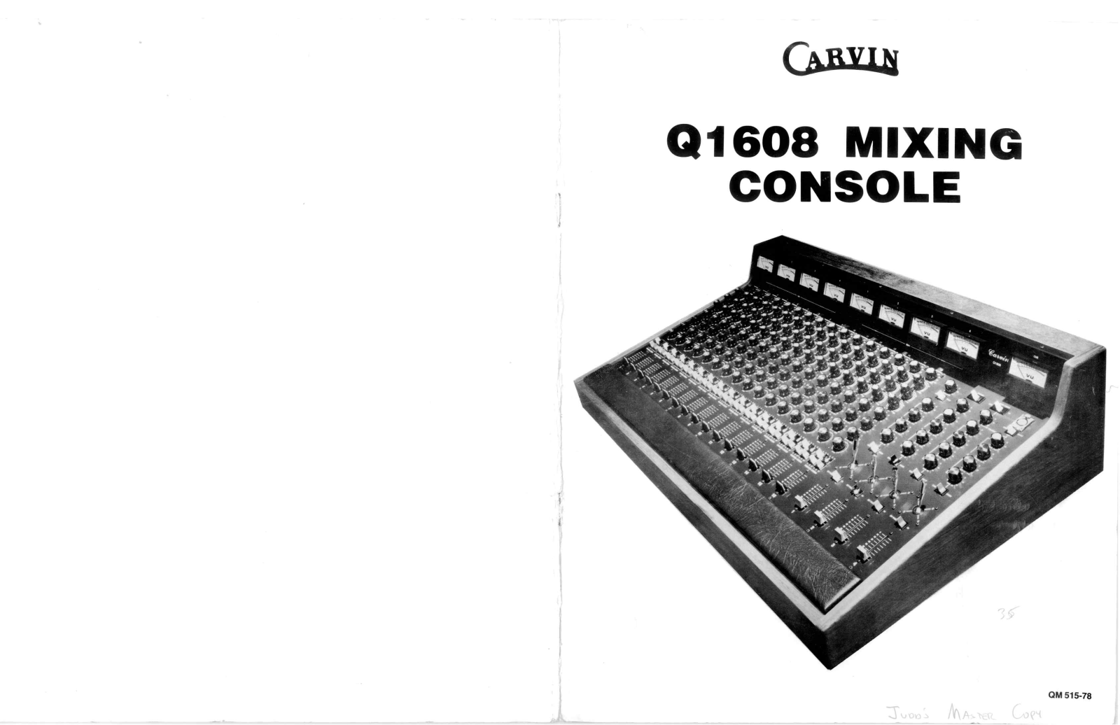 Carvin Q1608 User Manual