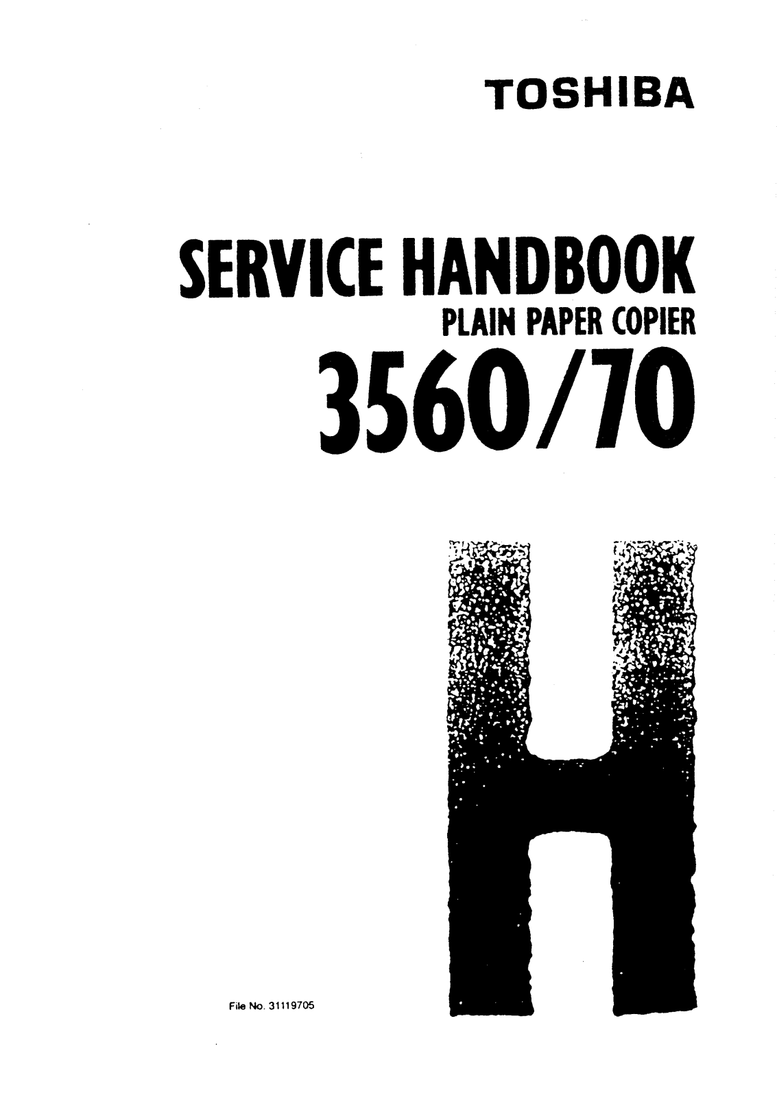 TOSHIBA 3560, 3570 SERVICE HANDBOOK