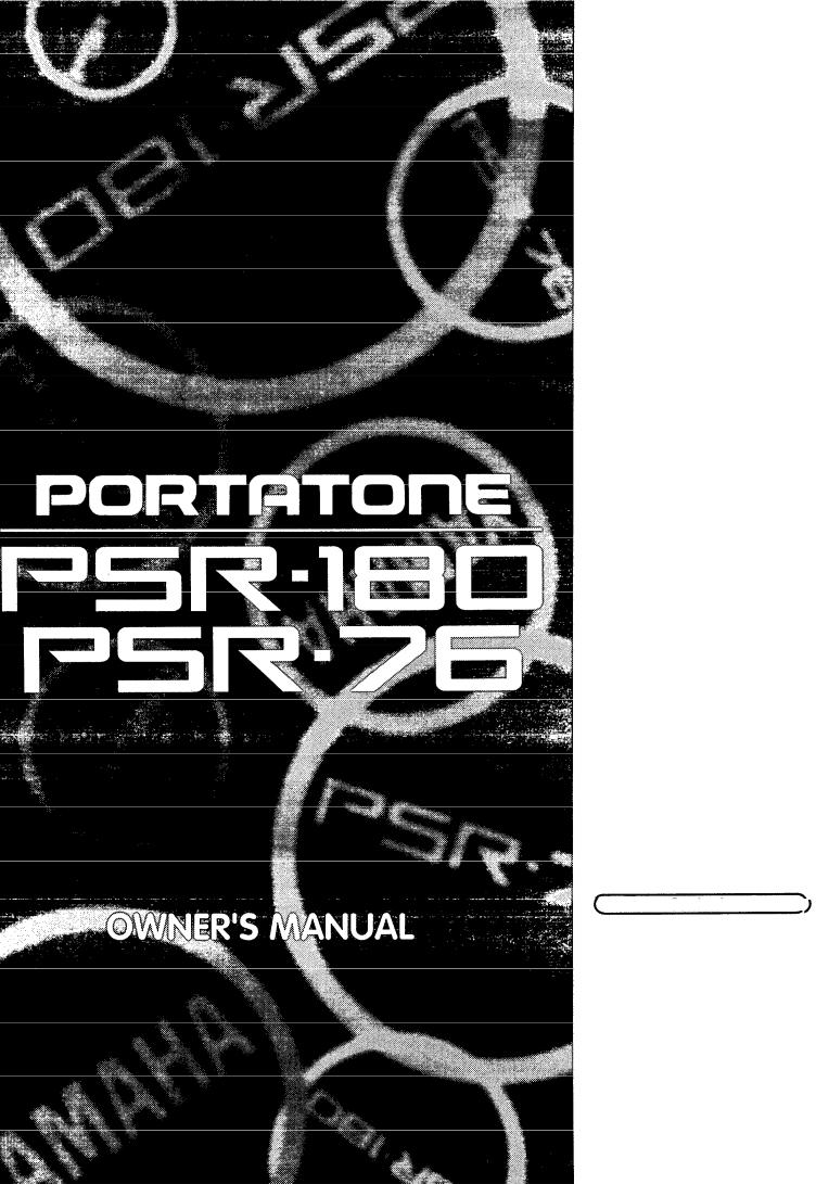Yamaha PSR-76, PSR-180 User Manual