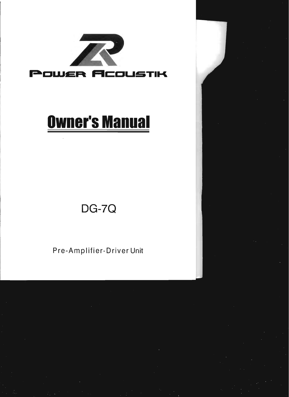 Power Acoustik DG-7Q User Manual