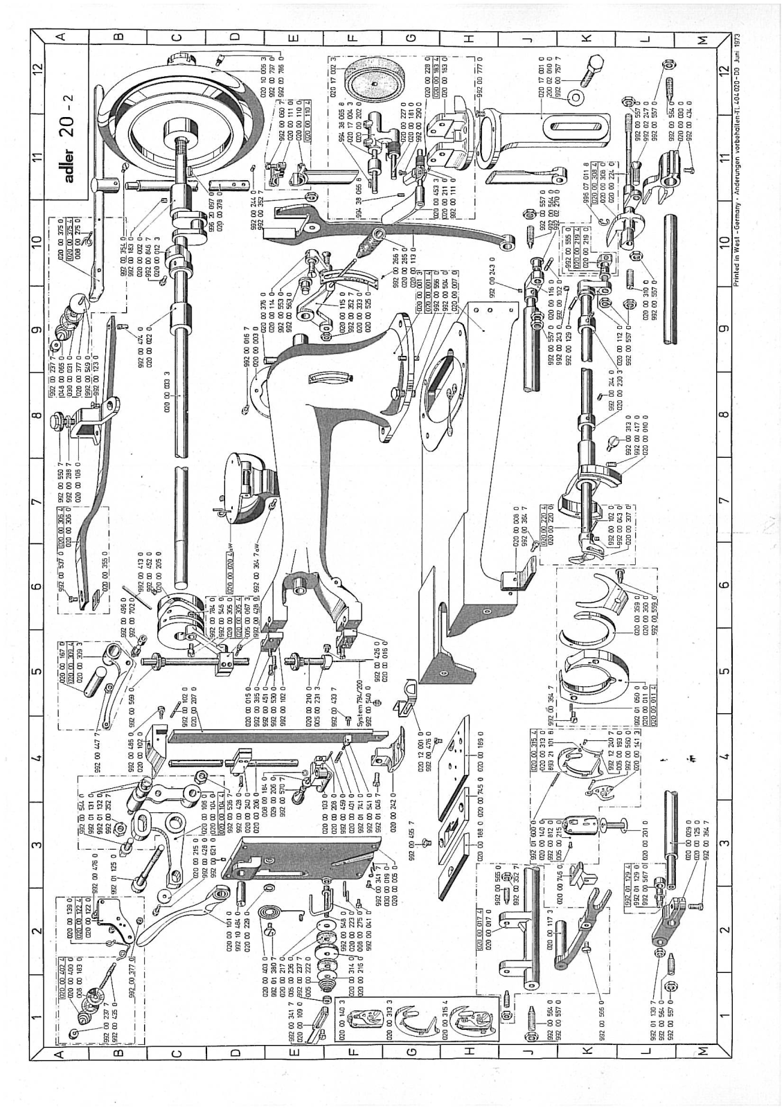 Durkopp Adler 20-2, 20-7A, 20-17B, 20-20 Parts Book