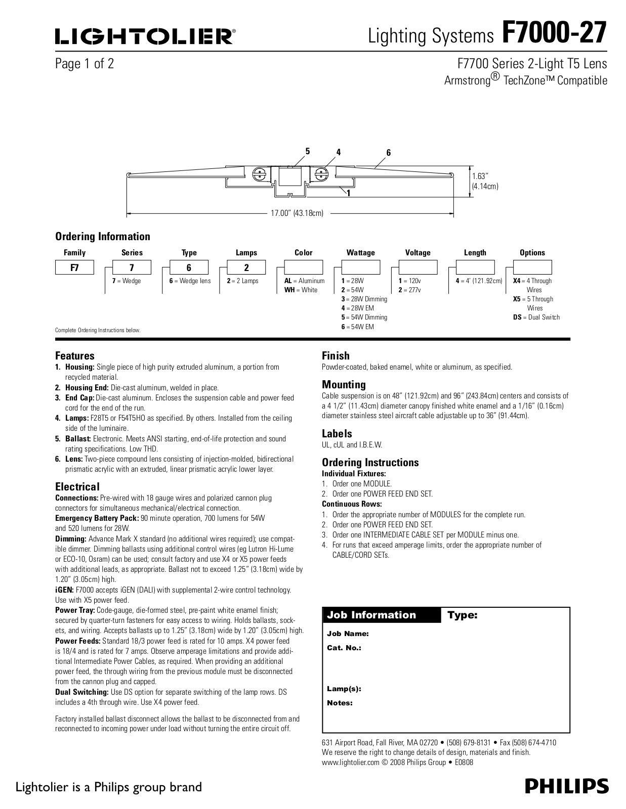 Lightolier F7000-27 User Manual