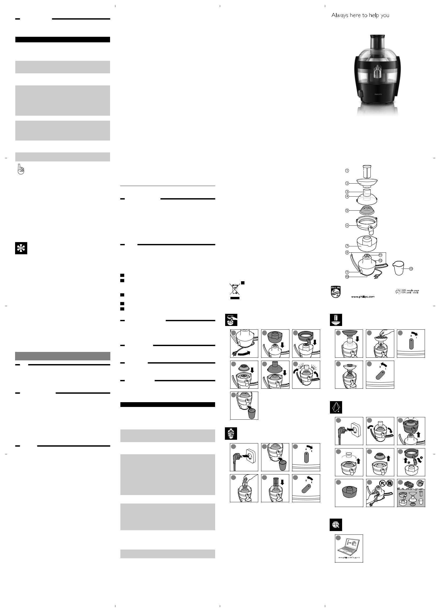 Philips HR1832/30 User manual