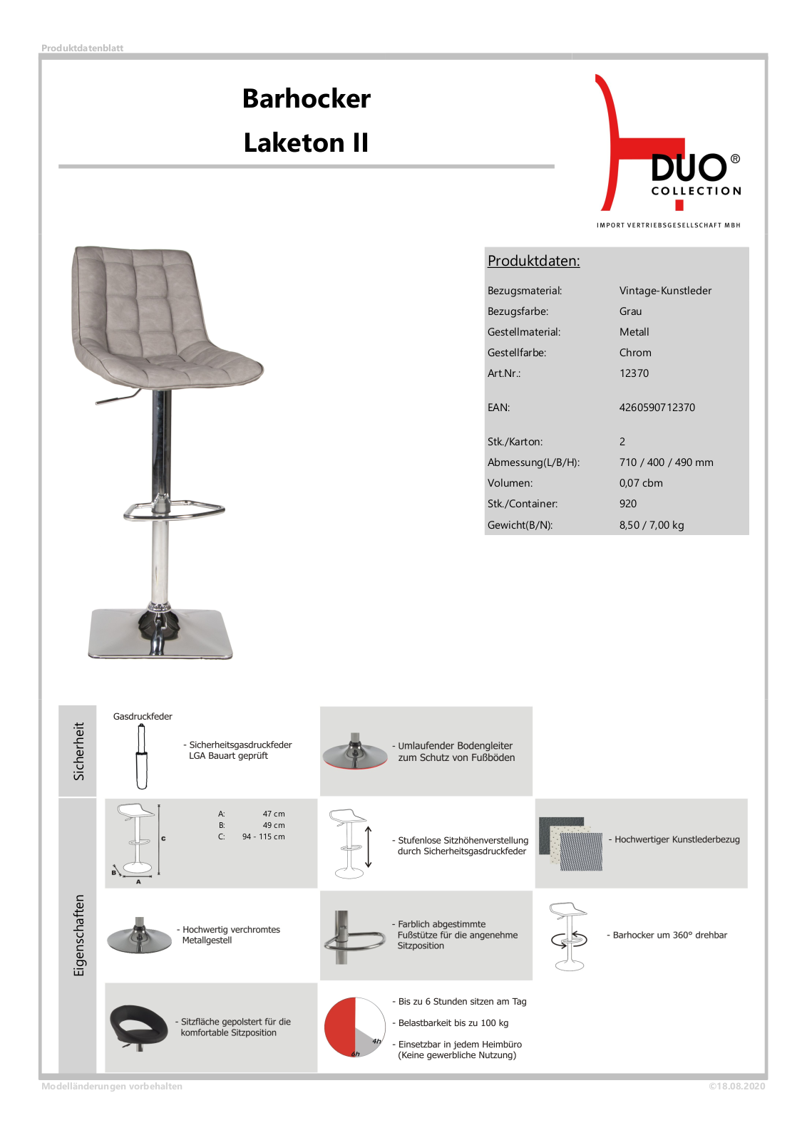 Duo Collection Barhocker Laketon Assembly instructions