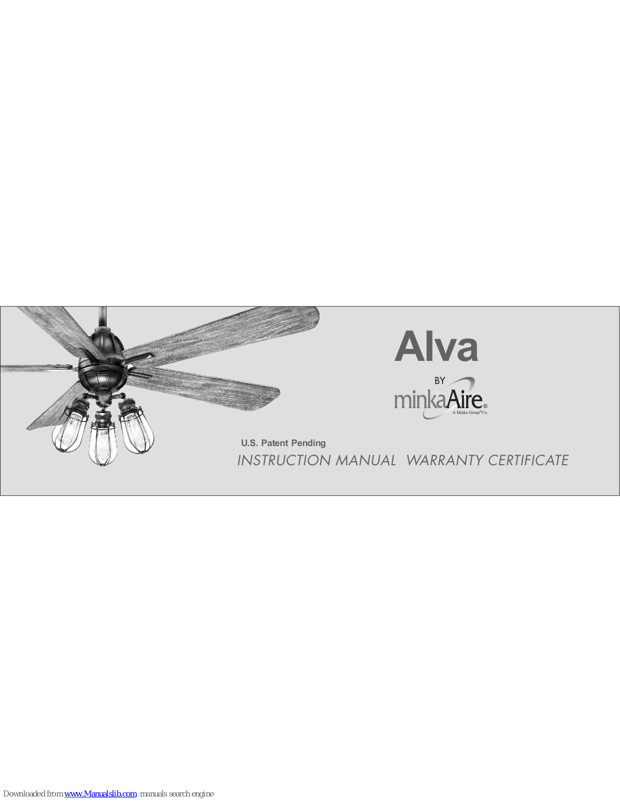 Minka-Aire Alva F852L Instruction Manual