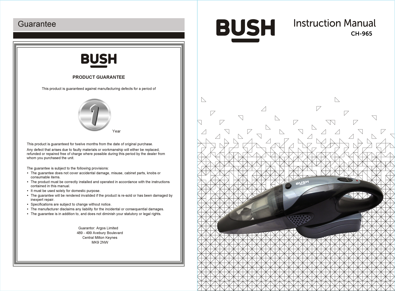 Bush CH965 Instruction manual